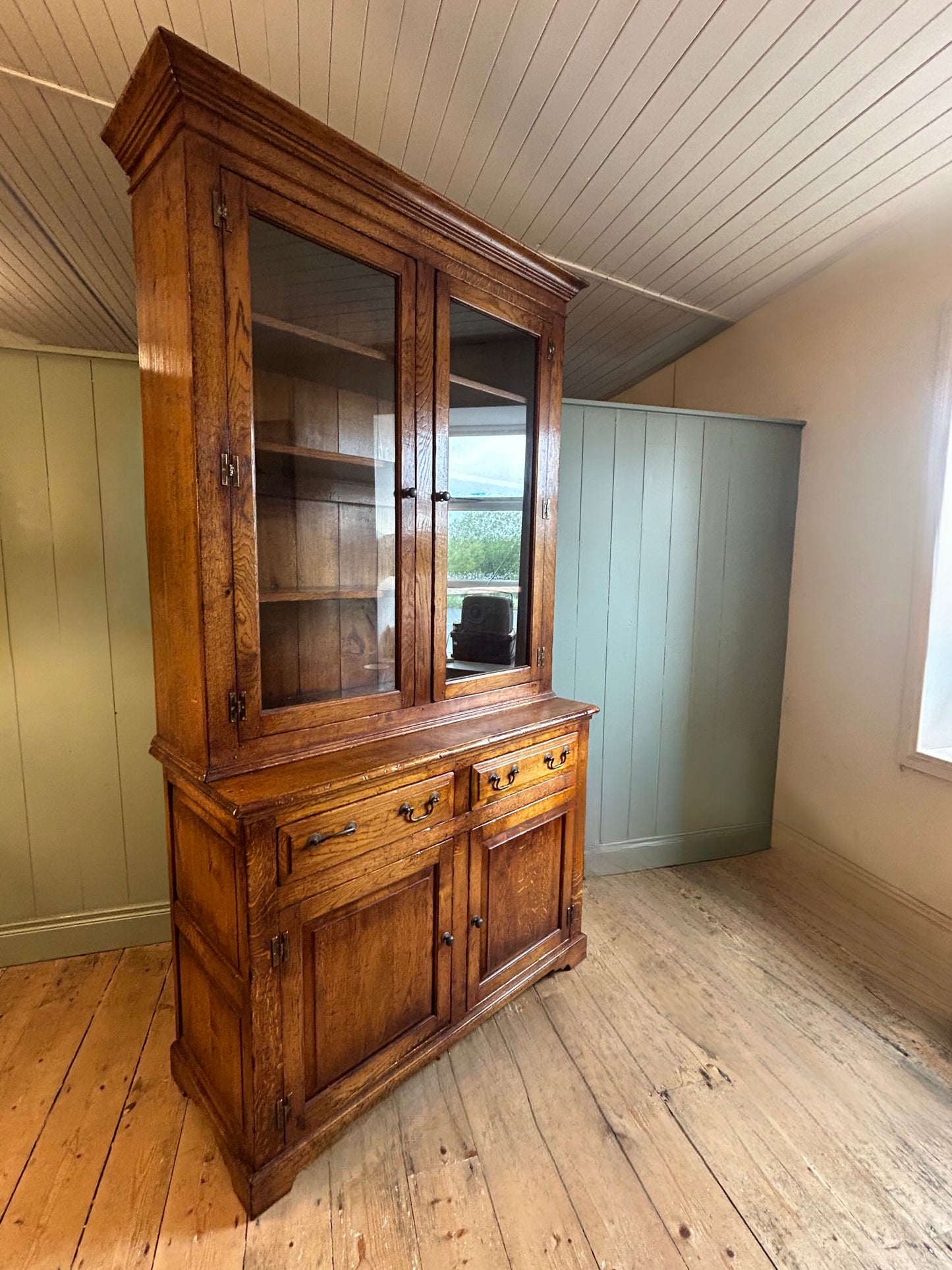 Solid Oak Bookcase c1940s