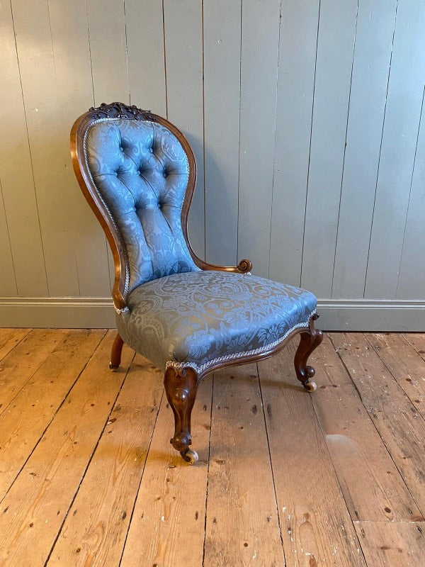 Matching set, Victorian Slipper Chair & Stool