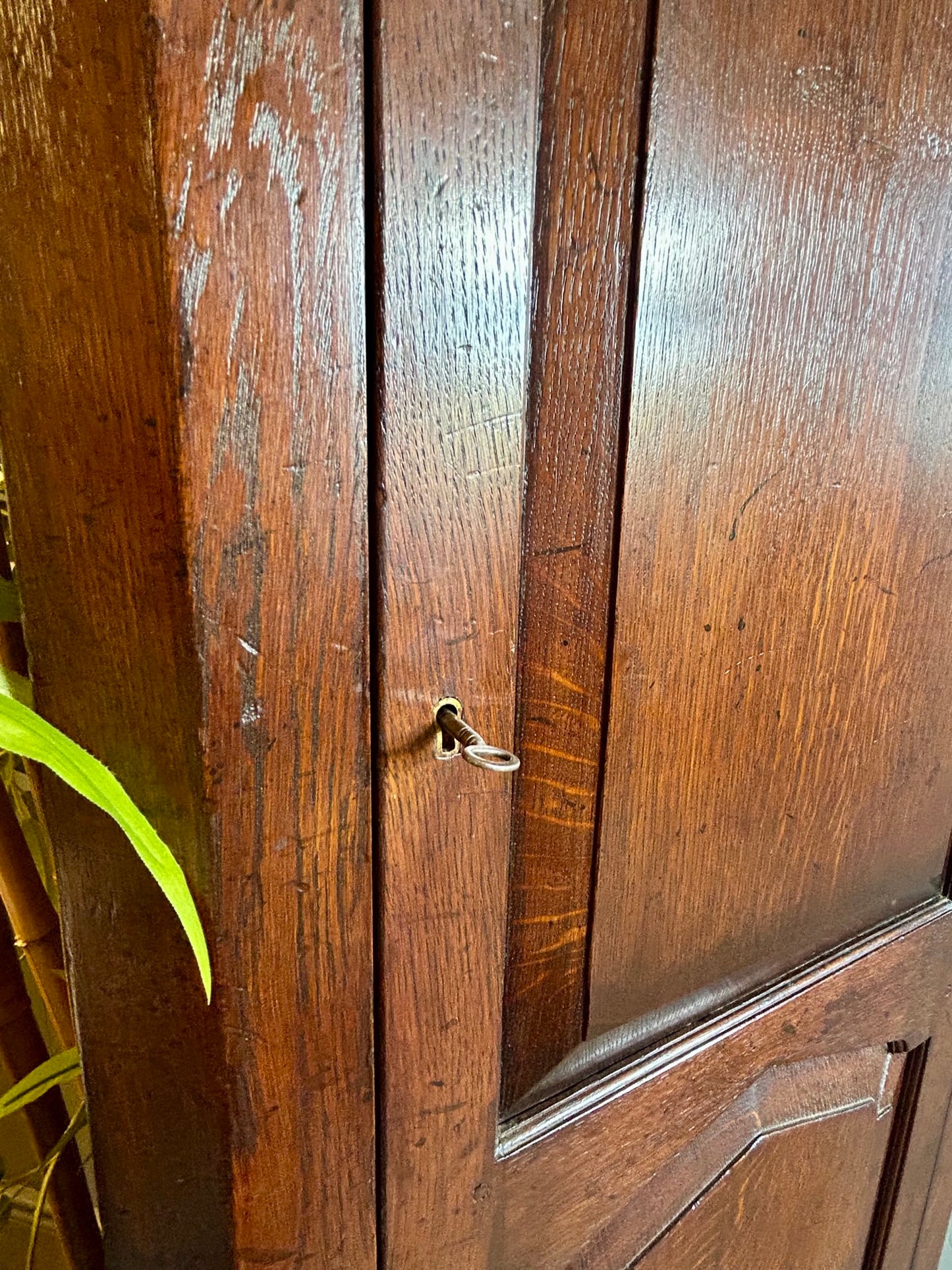 Arts & Crafts Oak Corner Cupboard, c.1900–1920