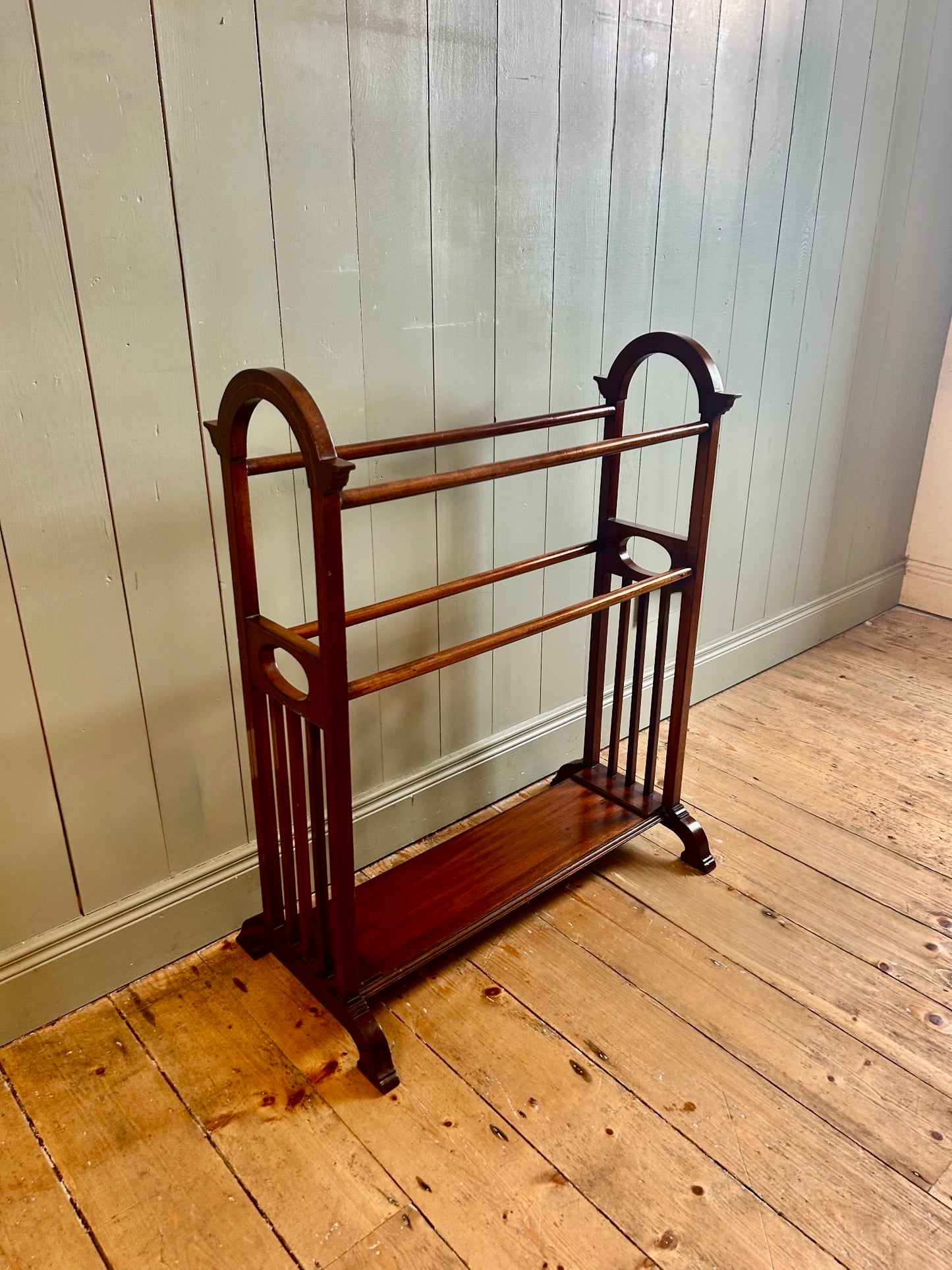 Arts & Crafts Mahogany Towel Rail