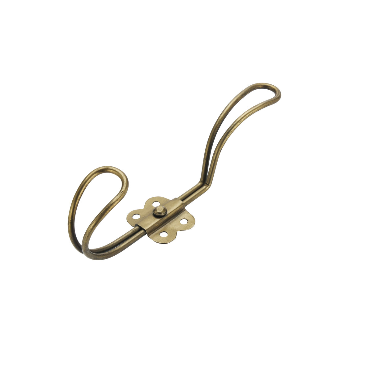 Antique Brass Hand Forged Double Iron Hook