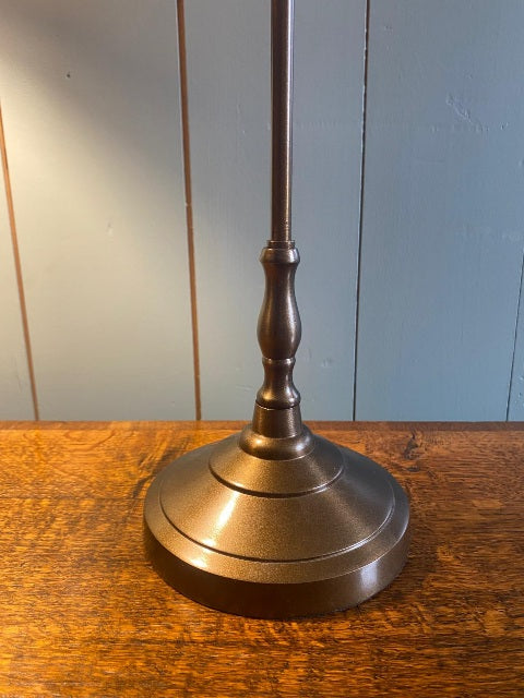 Aged Brass Lamp with Mustard Ikat Shade