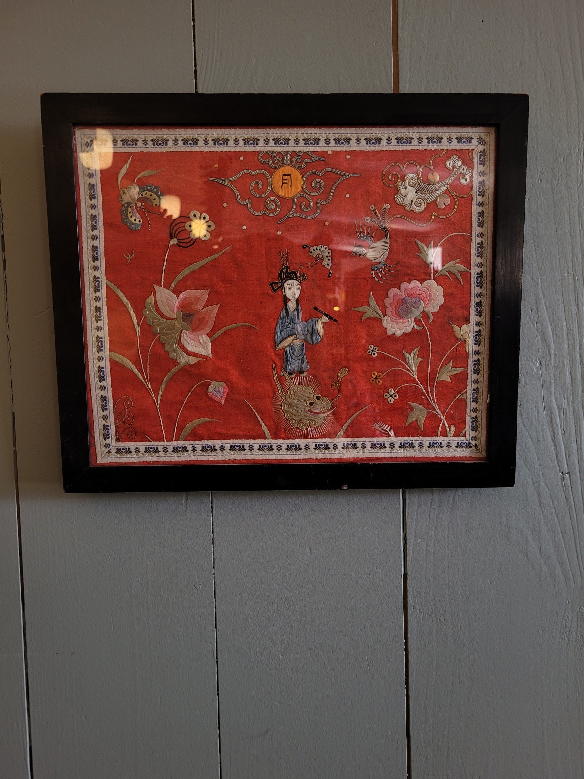 Antique Embroidered Silk Chinese Panels