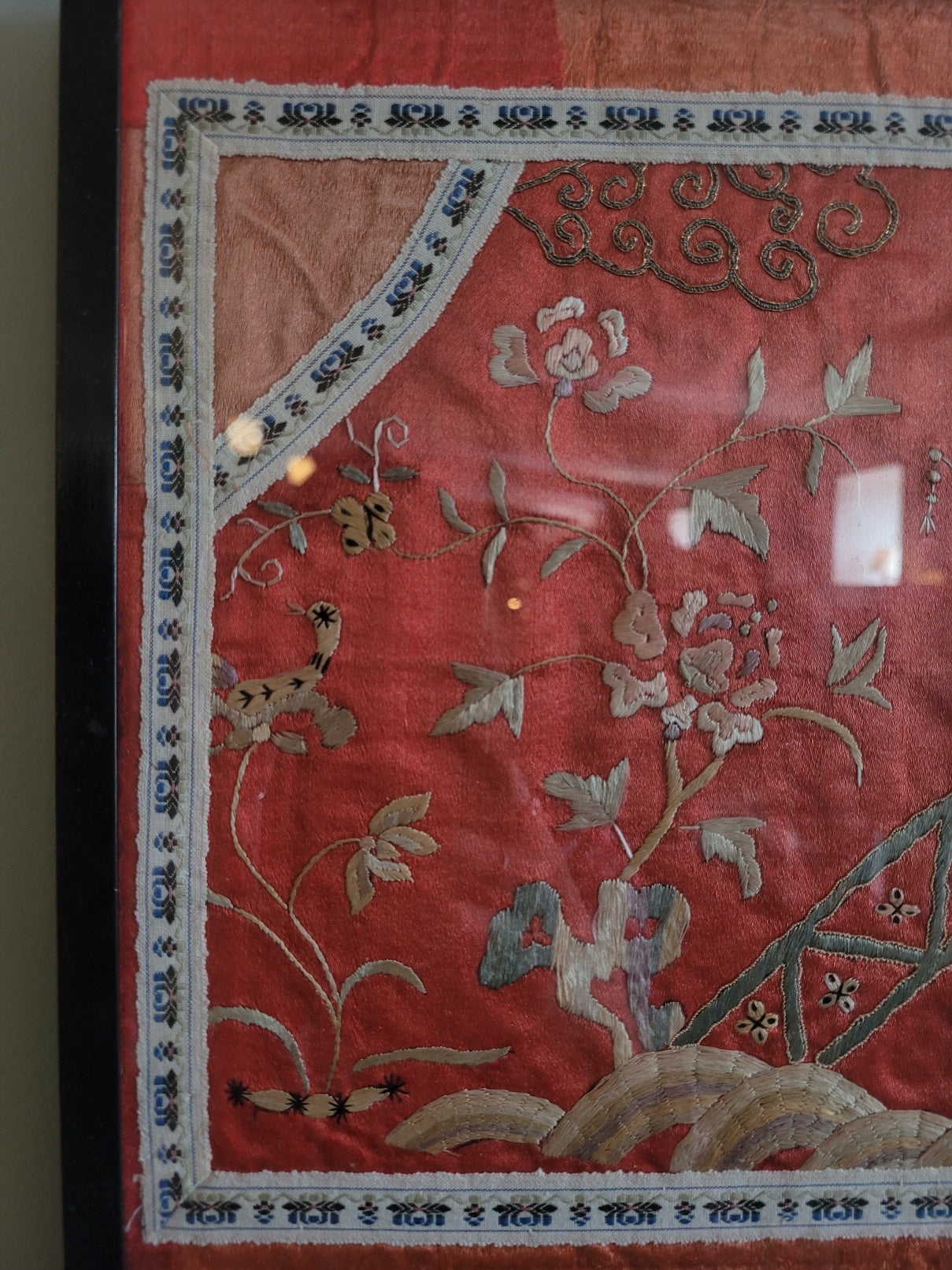Antique Embroidered Silk Chinese Panels