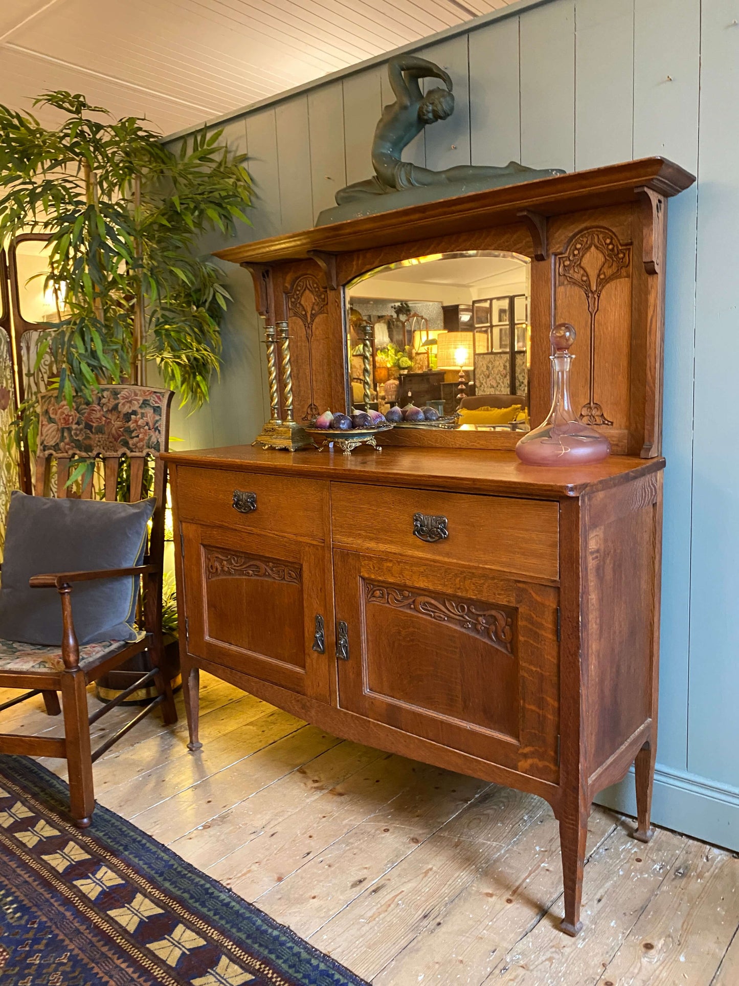 Arts and Crafts Oak Sideboard