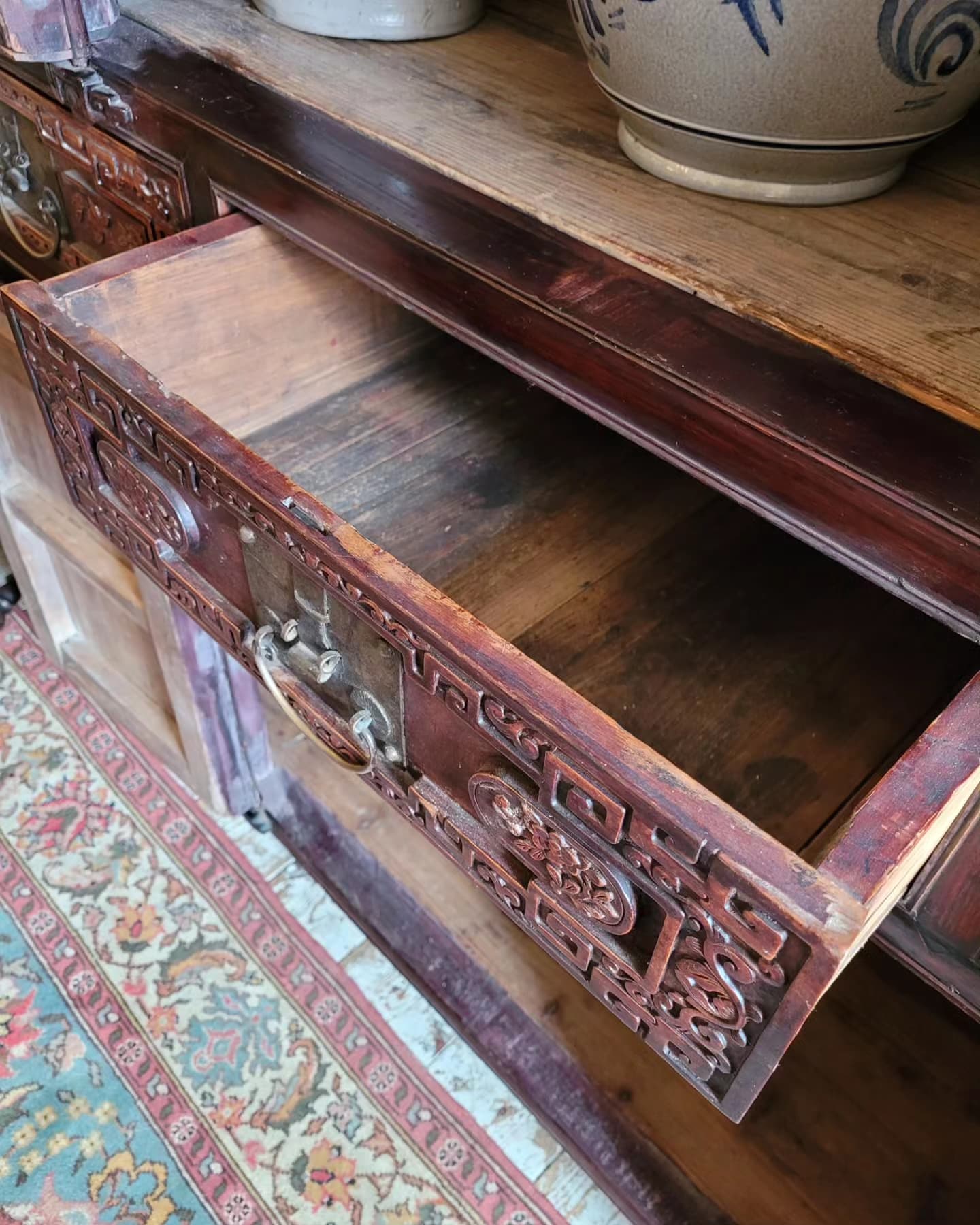 Chinese Lacquered Cabinet Circa late 1800's