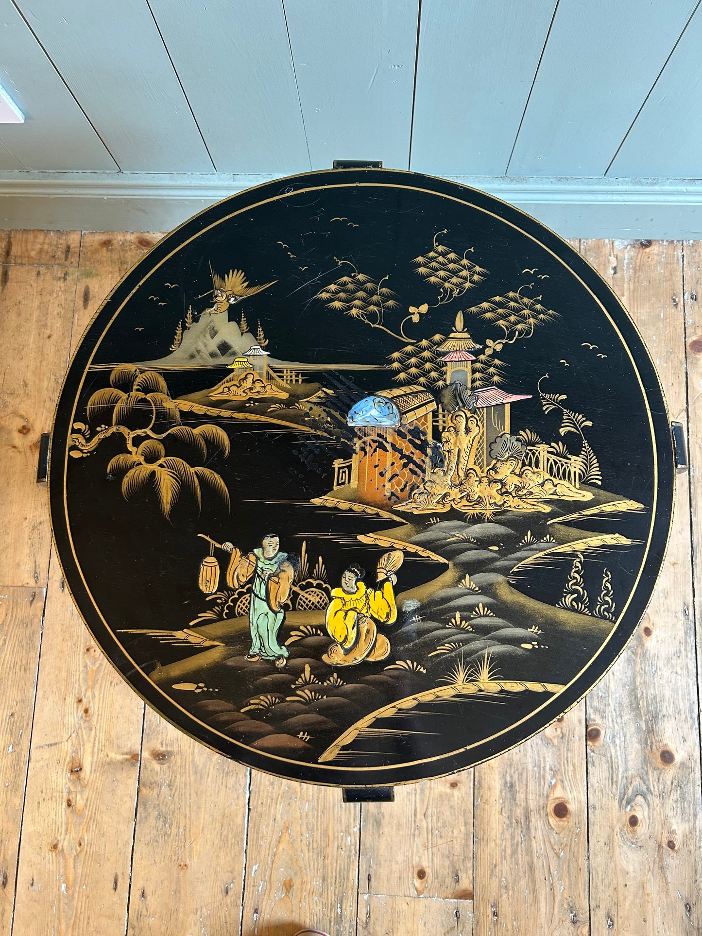 Chinoiserie Lacquered Occasional Table