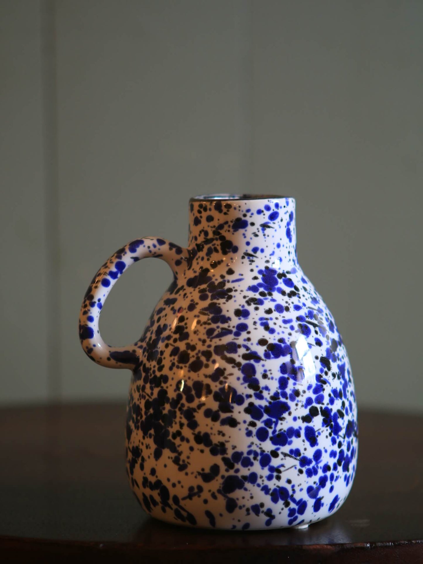 Contemporary Blue and White Ceramic Vase