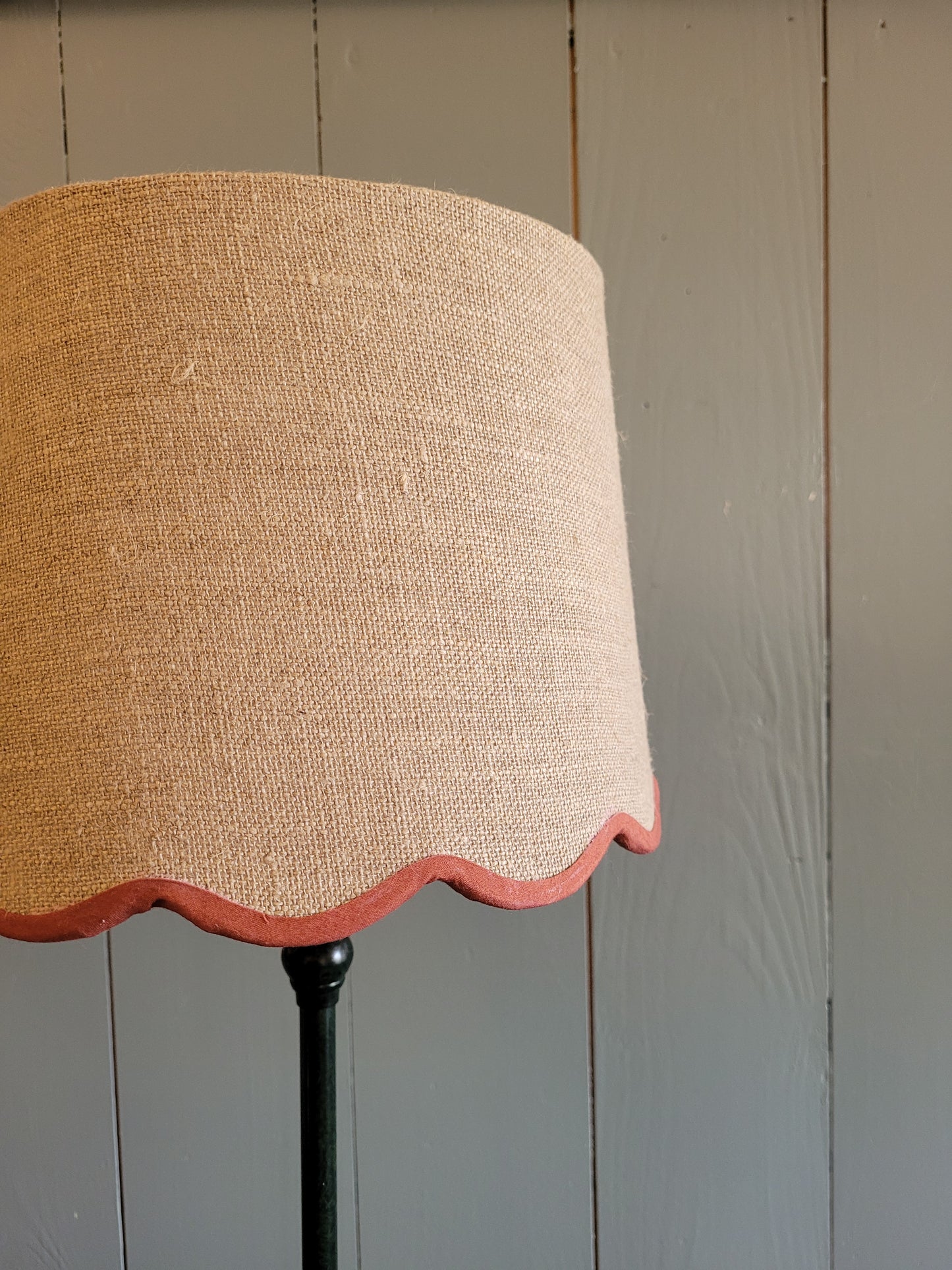 Contemporary Lamp With Scallop Shade