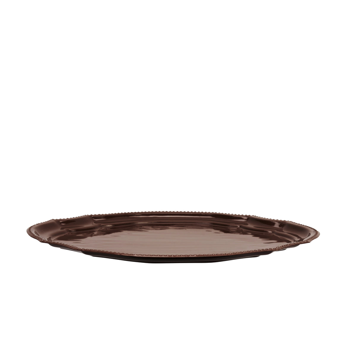 Copper Oval Enamel Serving Tray