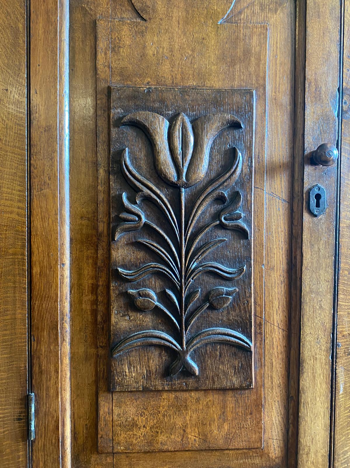 Country Oak Cupboard on Cupboard c.1880