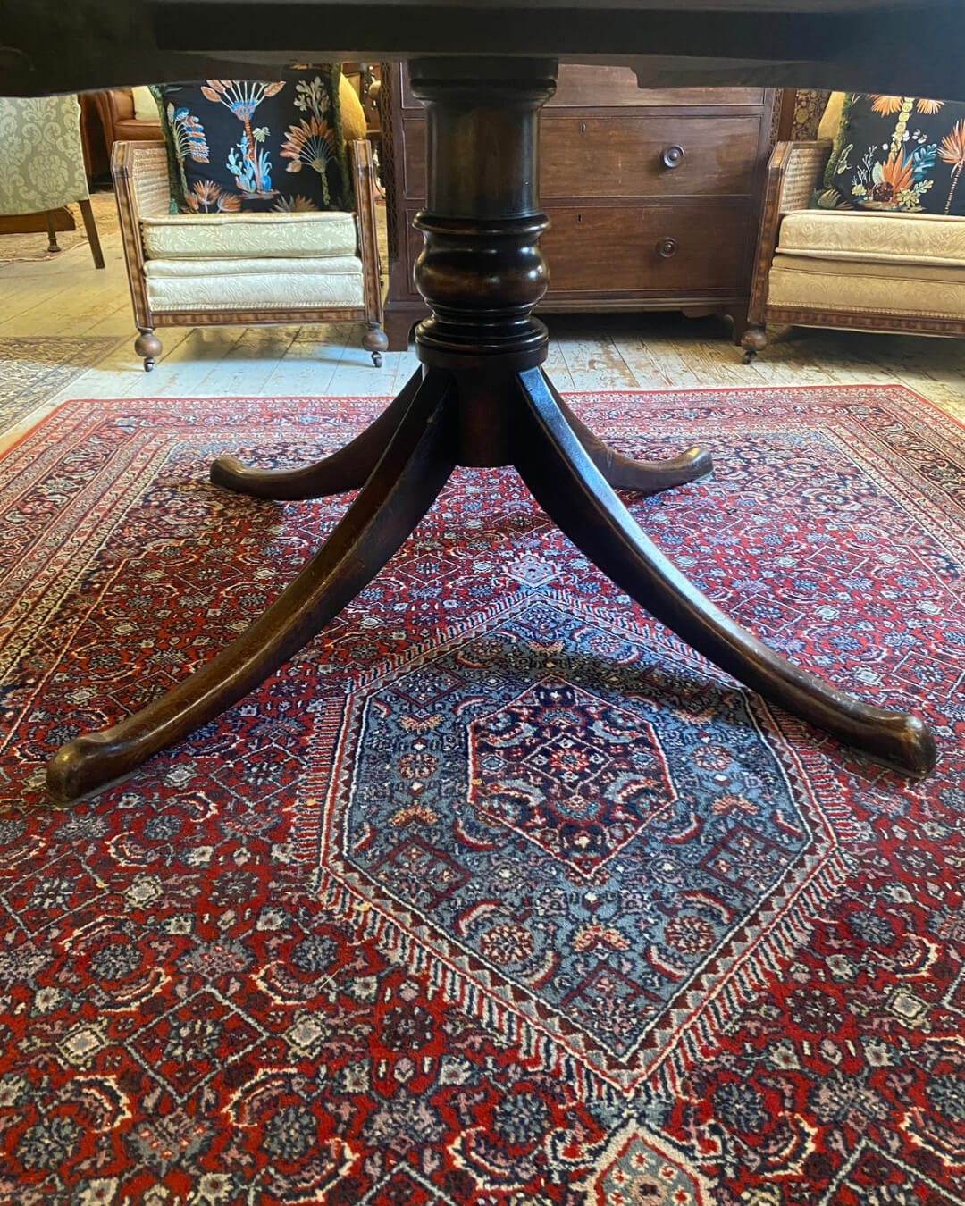 Early 19th Century Solid Oak Round Dining Table