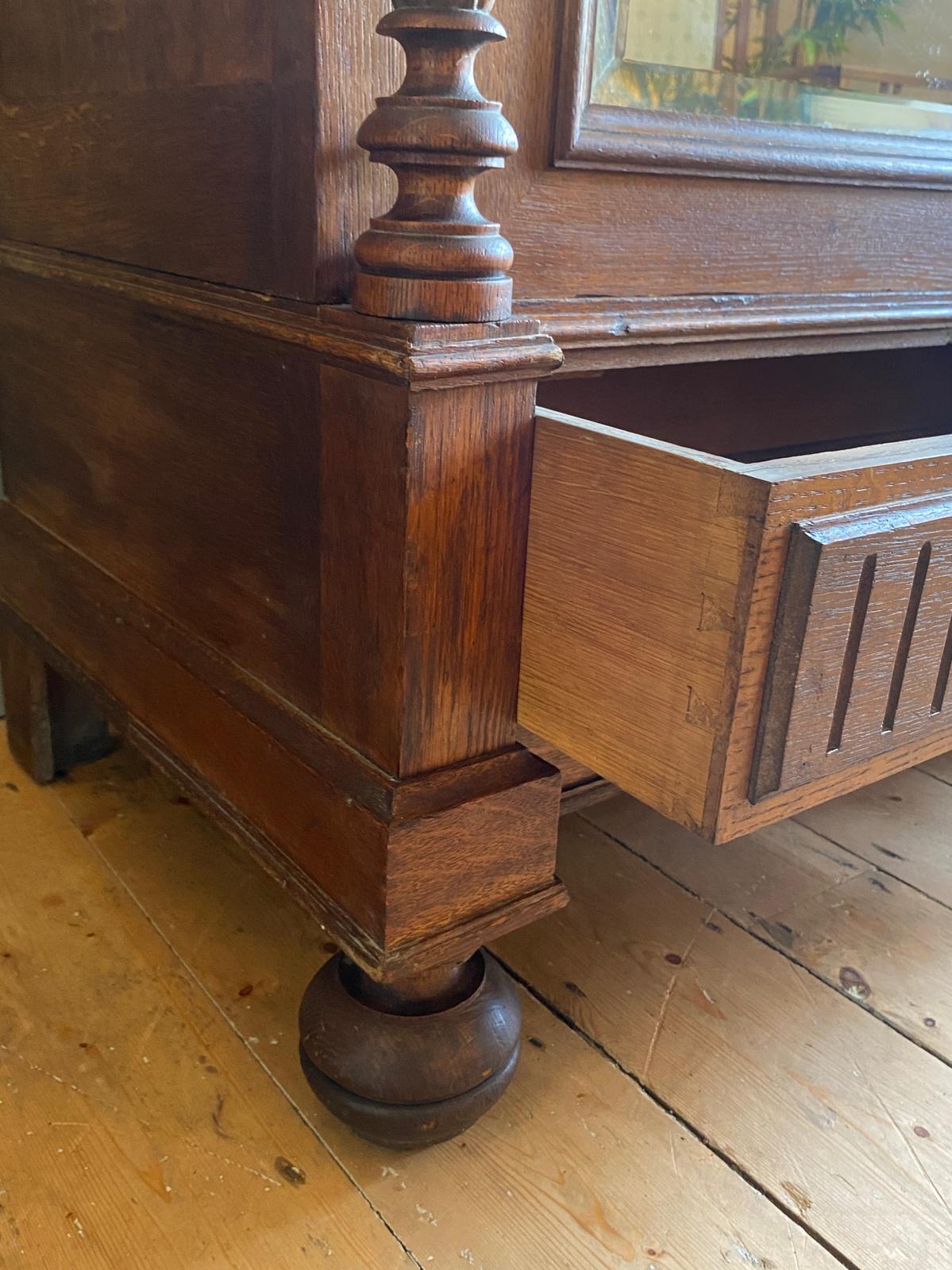 French Carved Oak Armoire