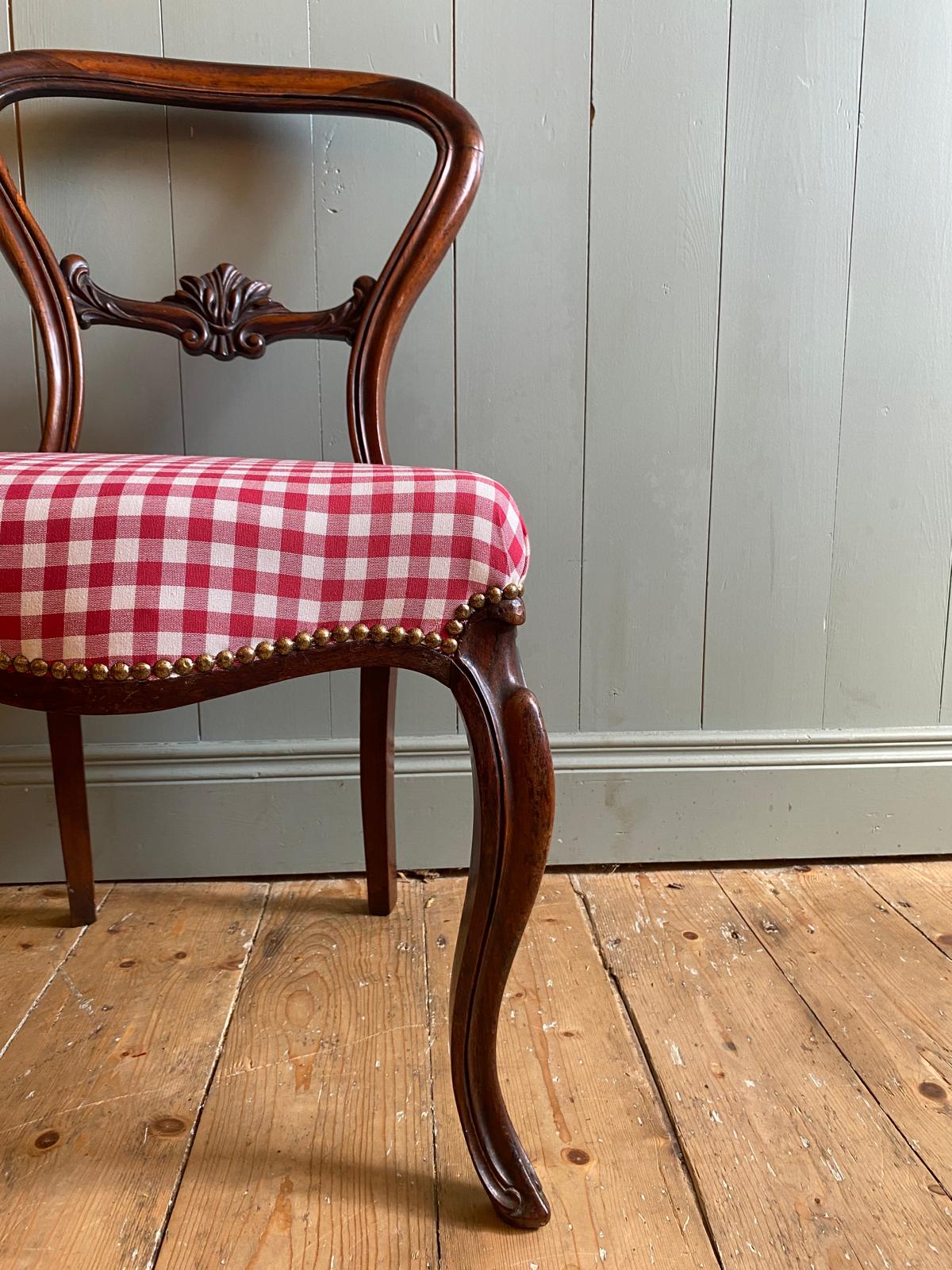 Set of 4 Victorian Balloon Back Dining Chairs