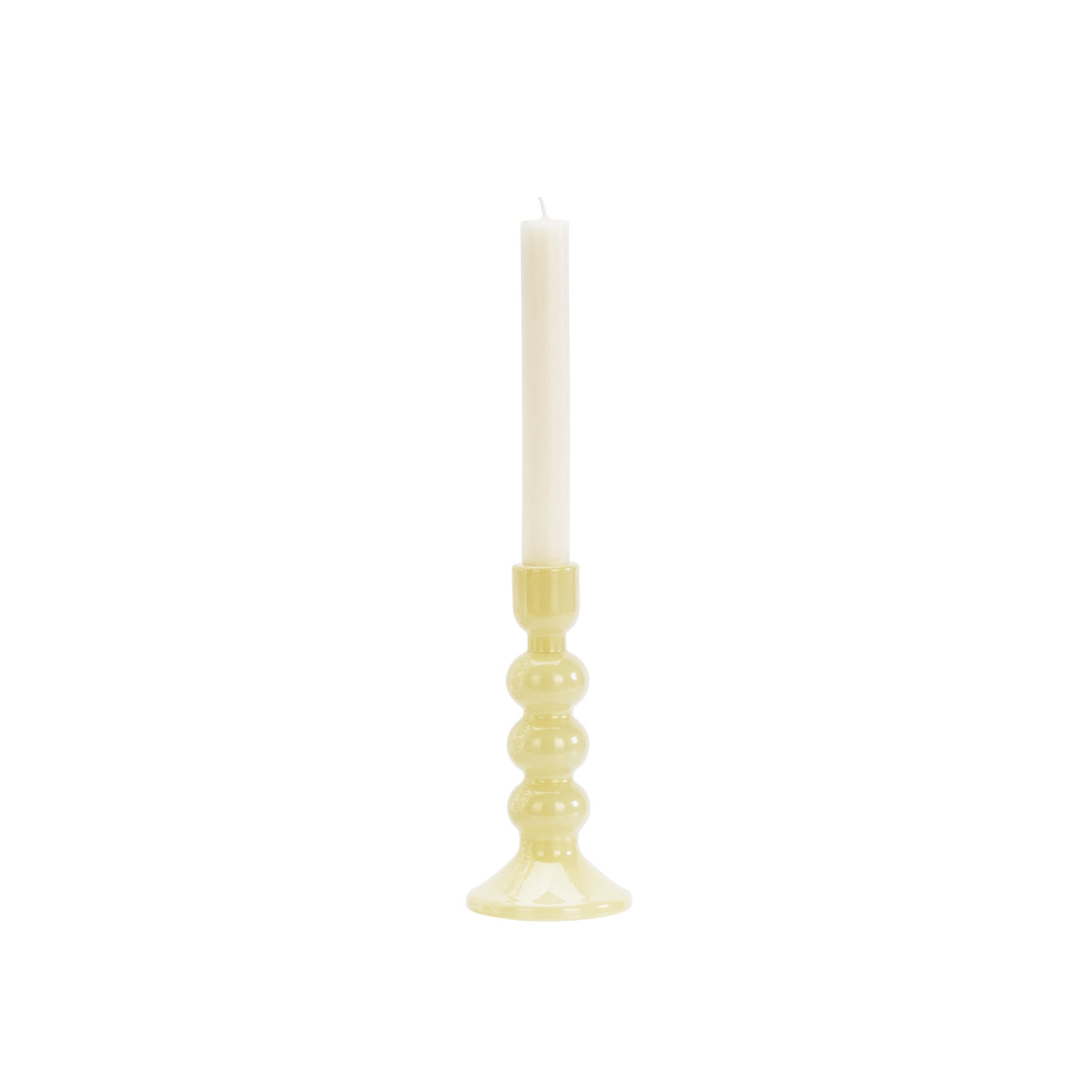 Amber Glass Candle Holder