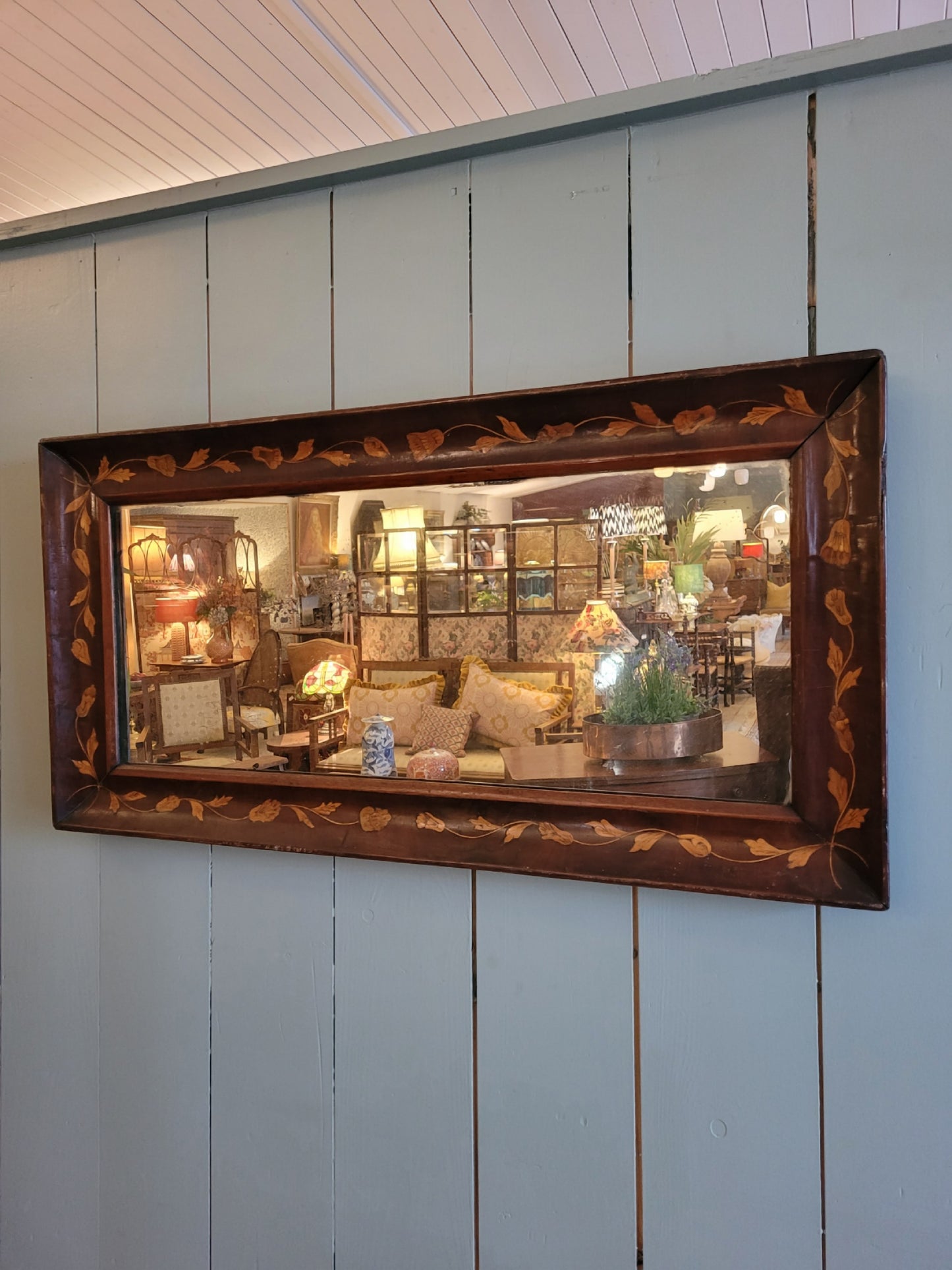 Inlaid Mahogany Mirror Circa early 1900's