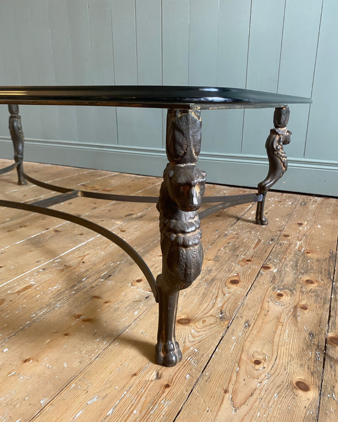 Iron And Glass Coffee Table
