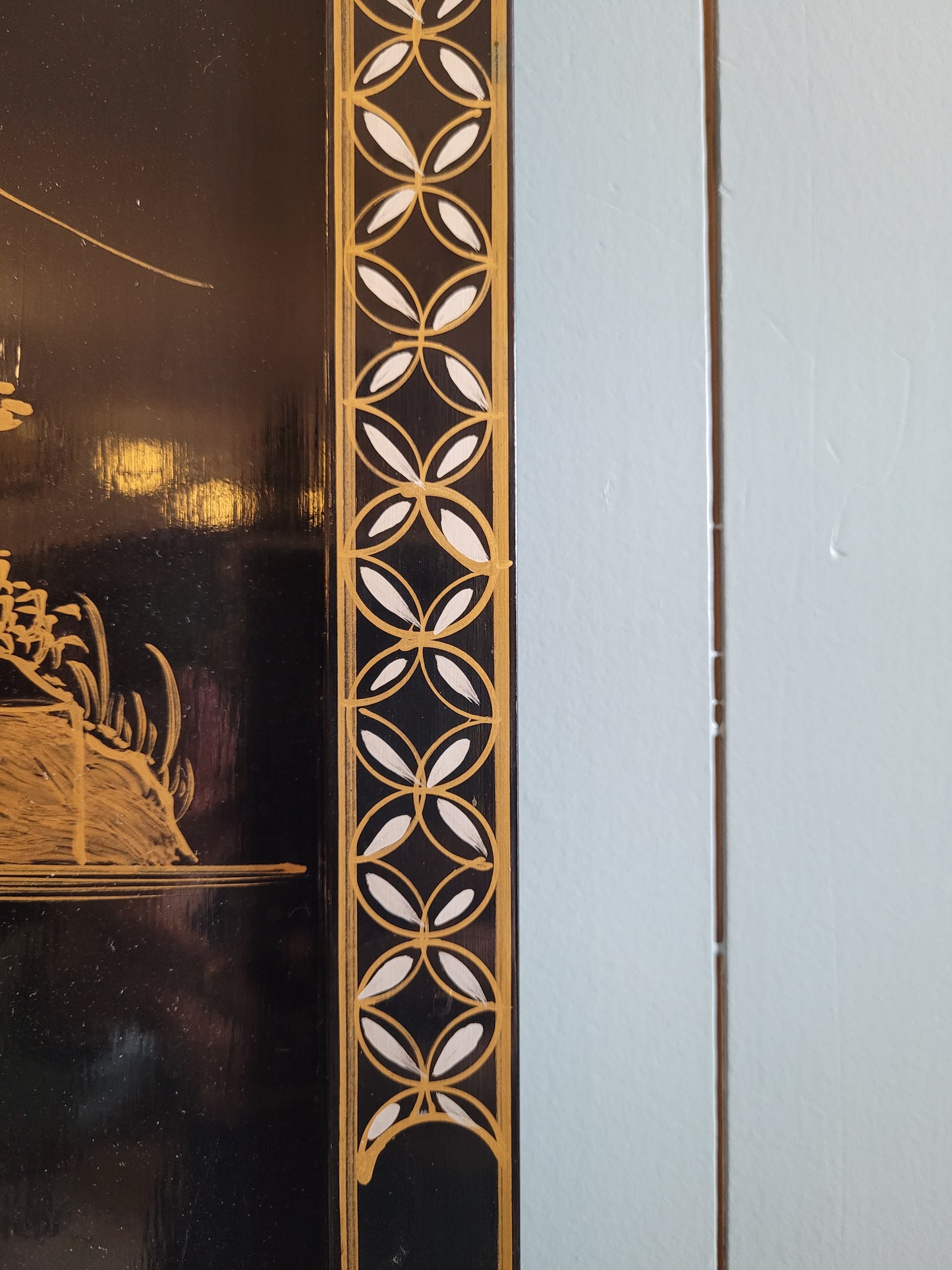 Lacquered Chinoiserie Panel