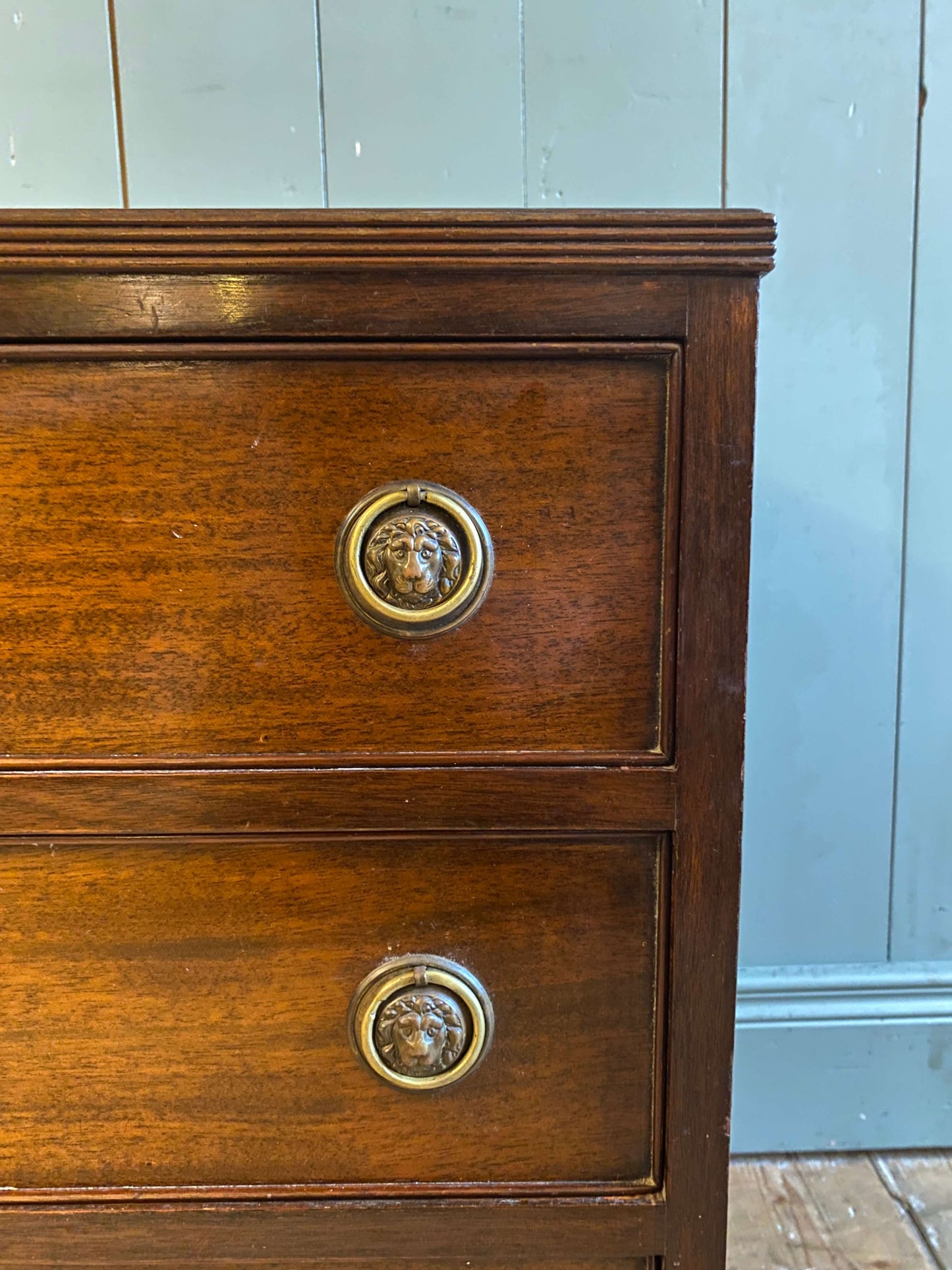 Pair of George lll style mahogany bedside chests