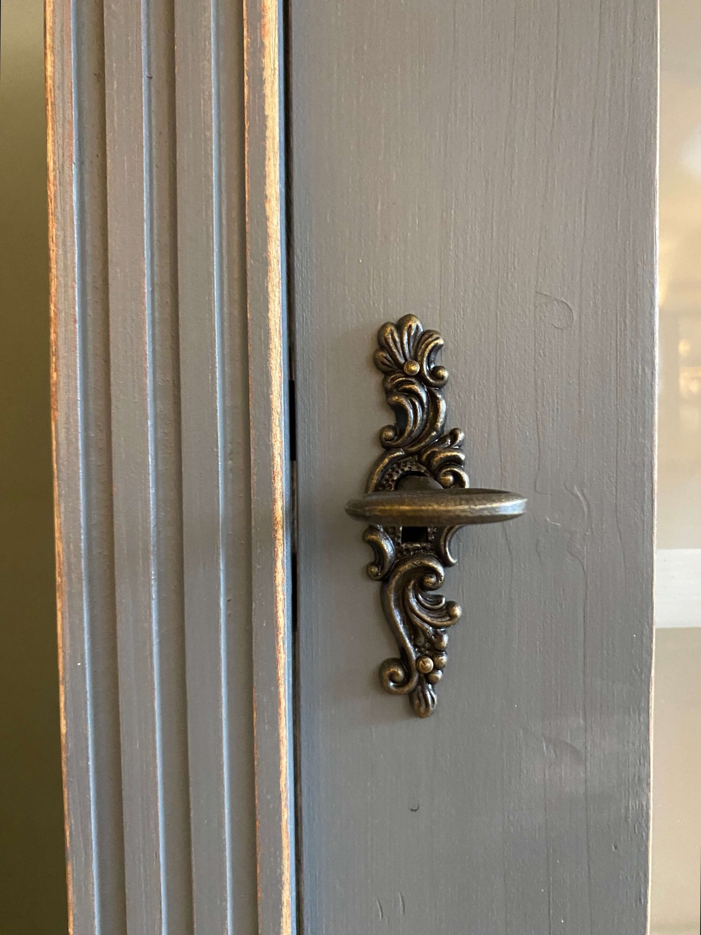 Pair Of Painted Pine Glazed Cupboards