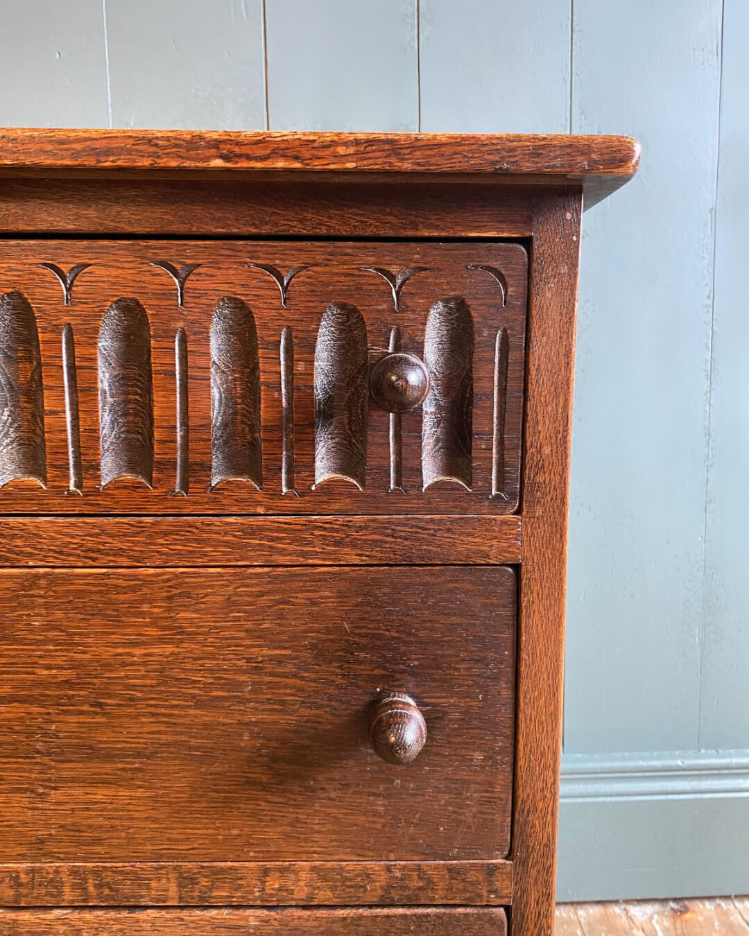 Pair of Mid 20th Century Small Oak Chests