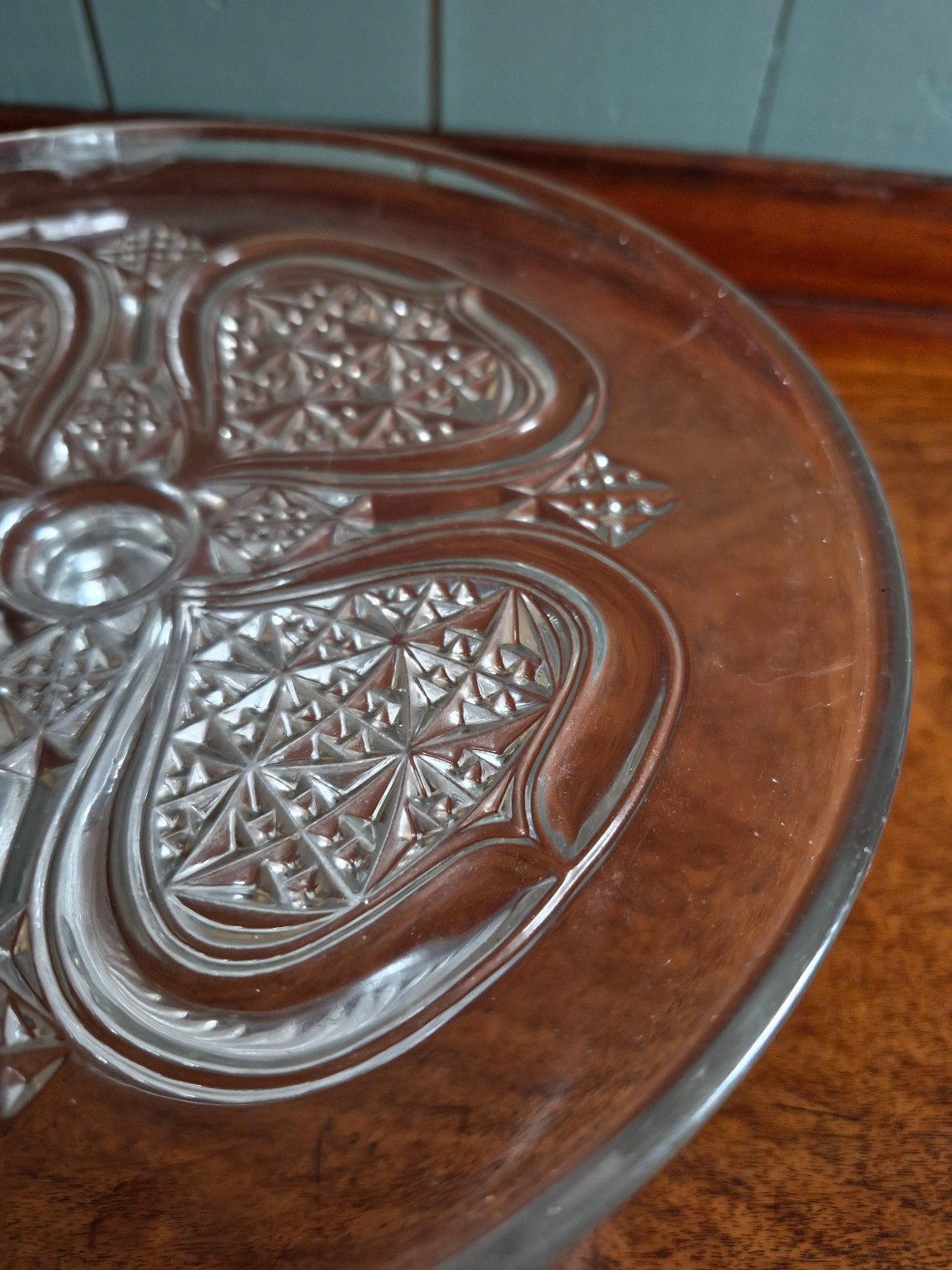 Pressed Glass Cake Stand