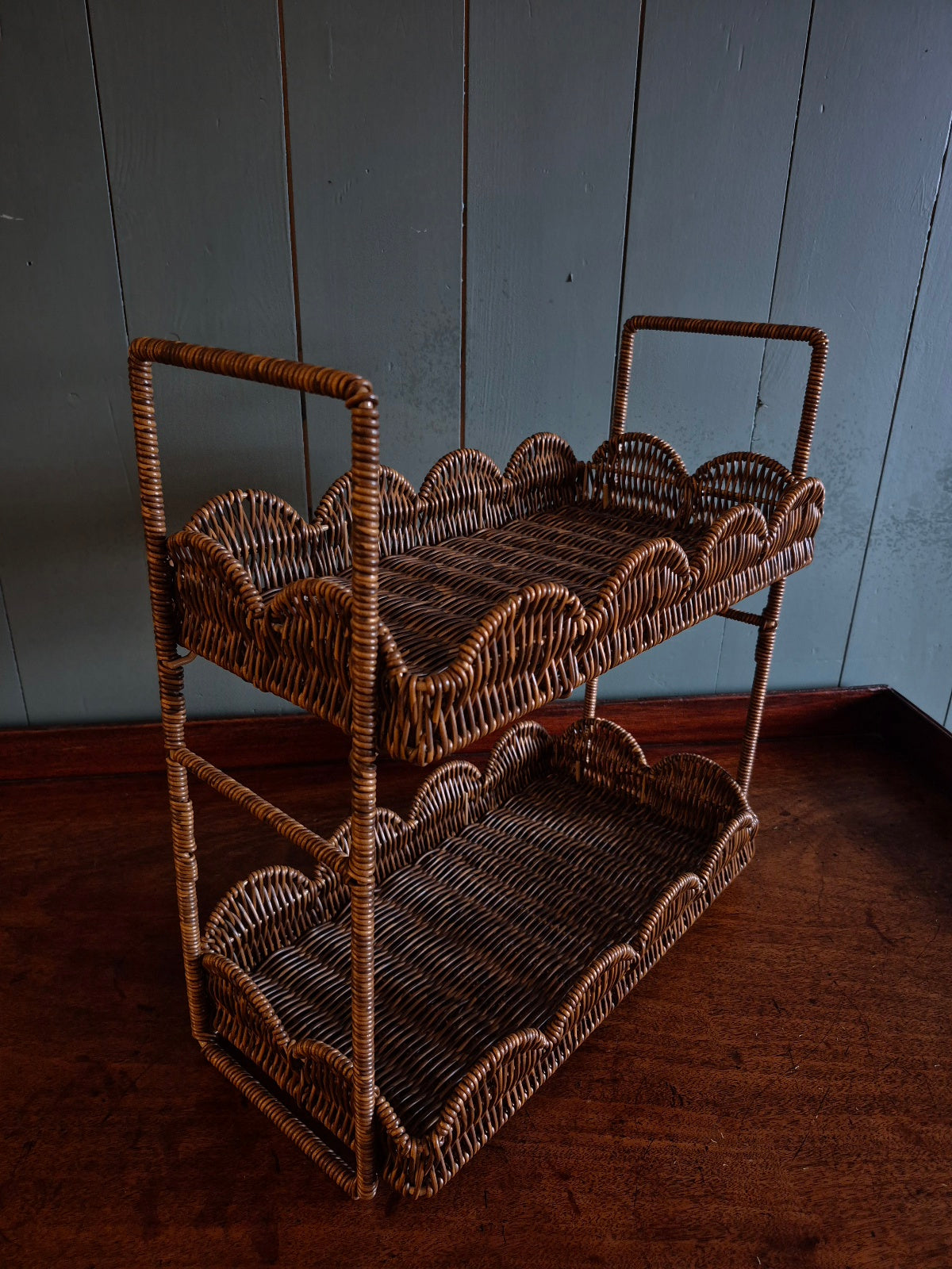 Rattan Tiered Shelves