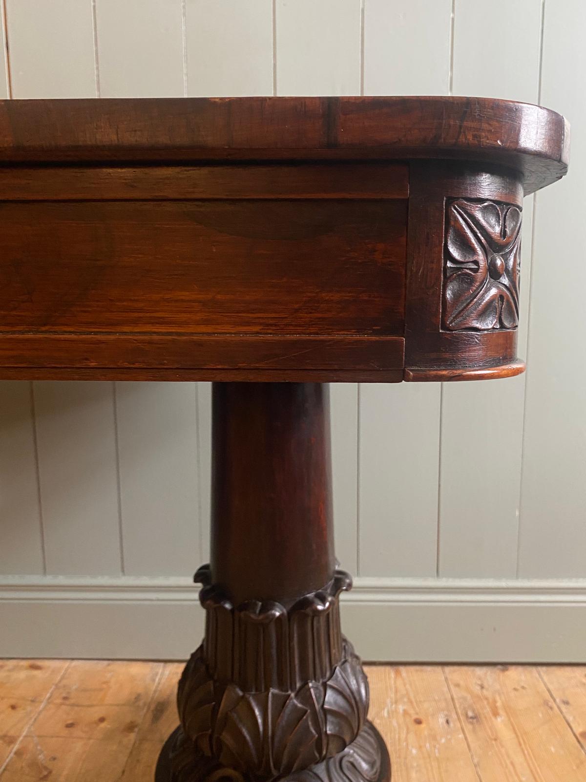 Victorian Rosewood Library/ Console Table