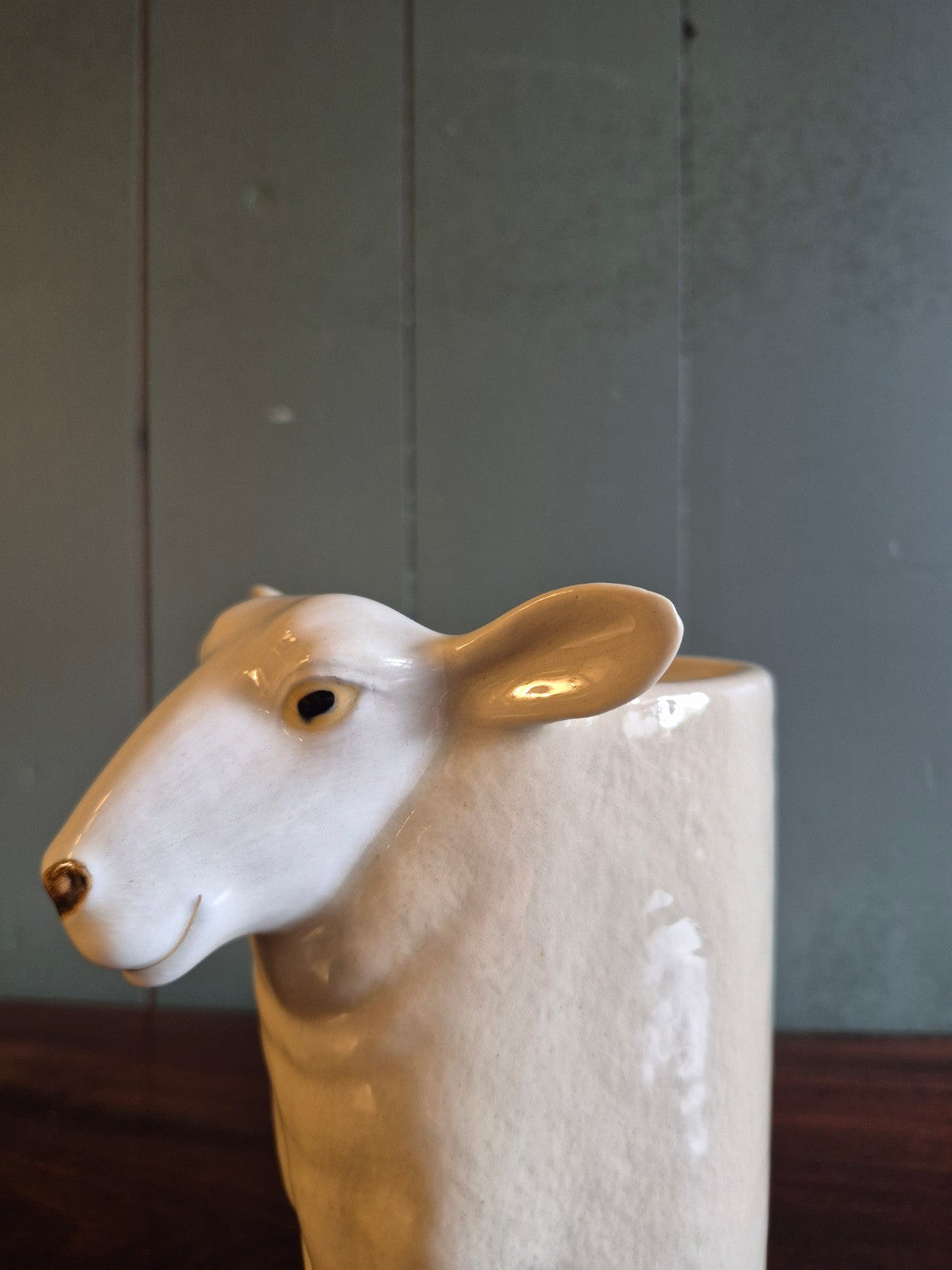 Hand Painted Sheep Utensil Pot