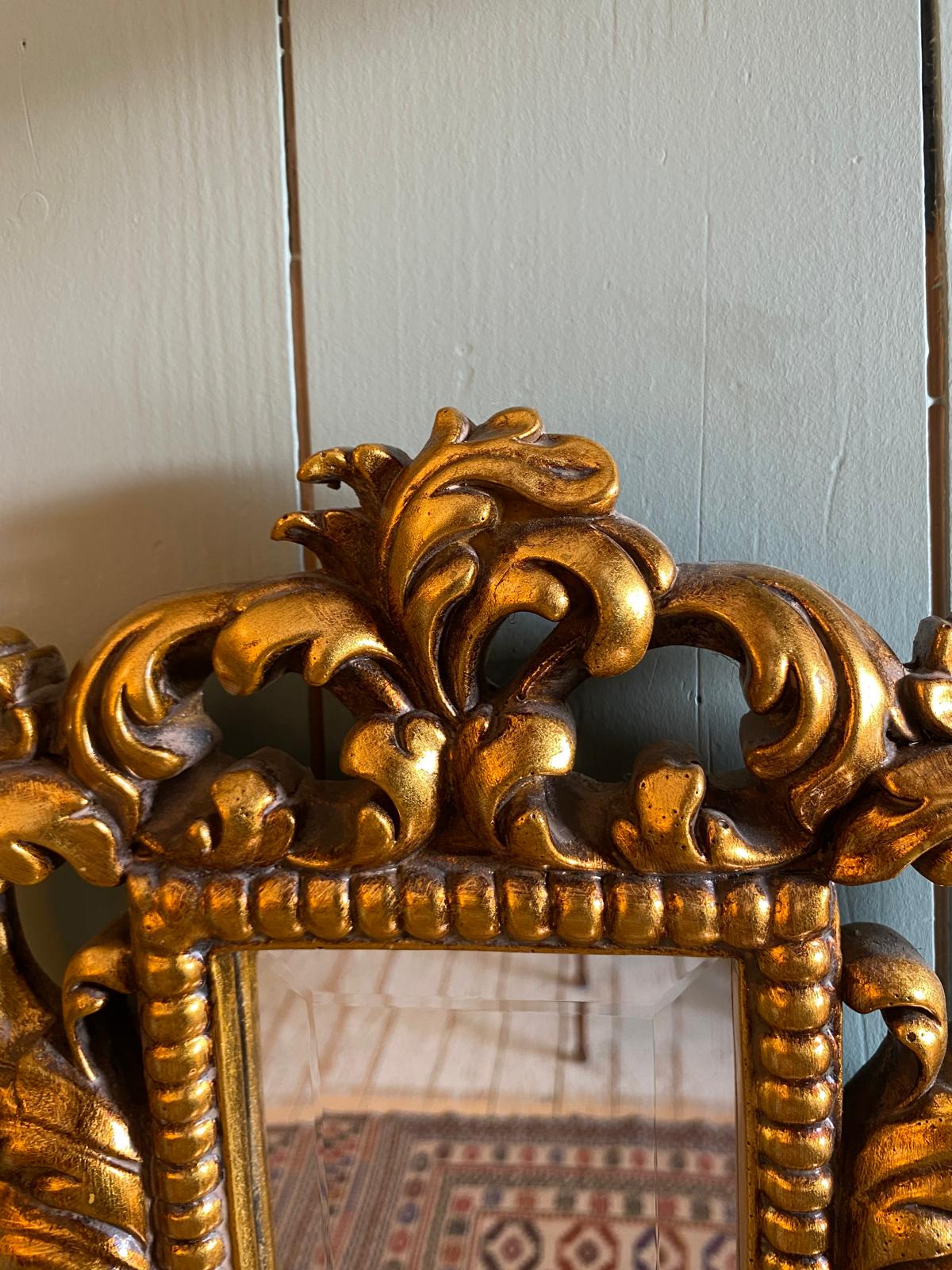 Small Decoratively Carved Mirror