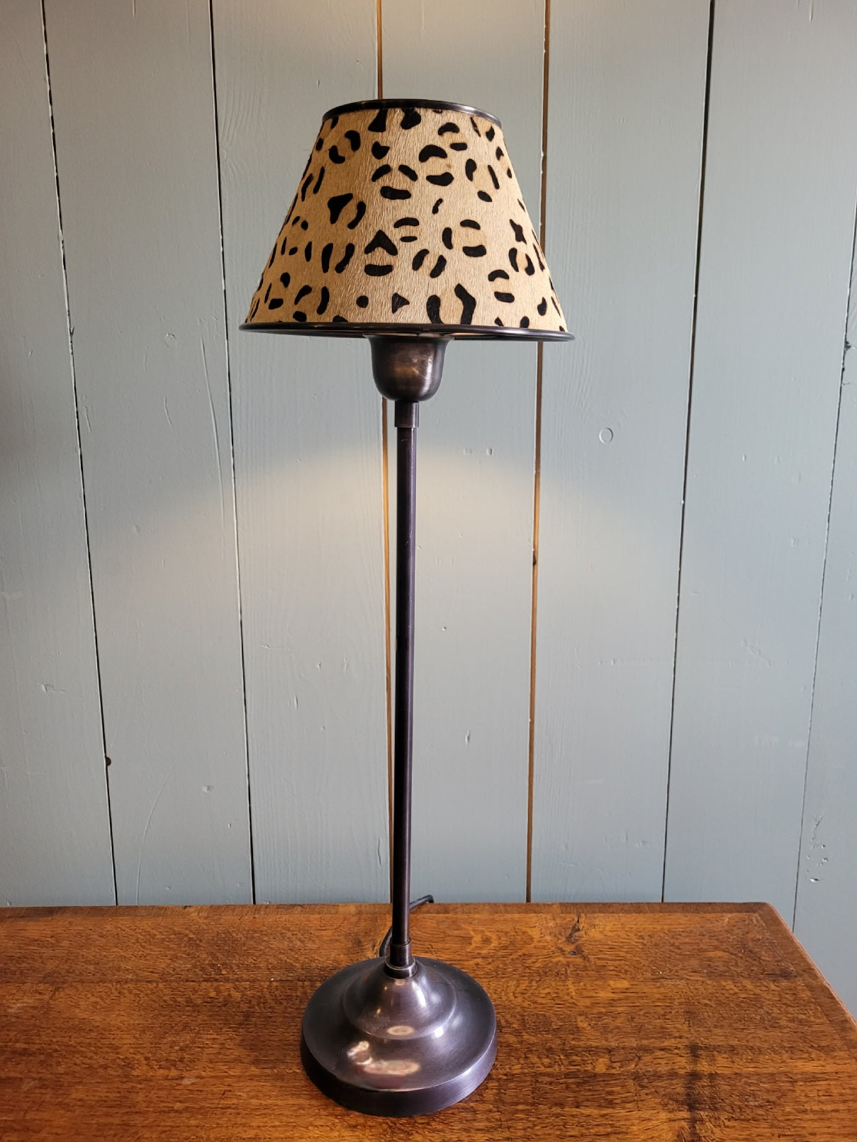 Table Lamp with Leopard Shade