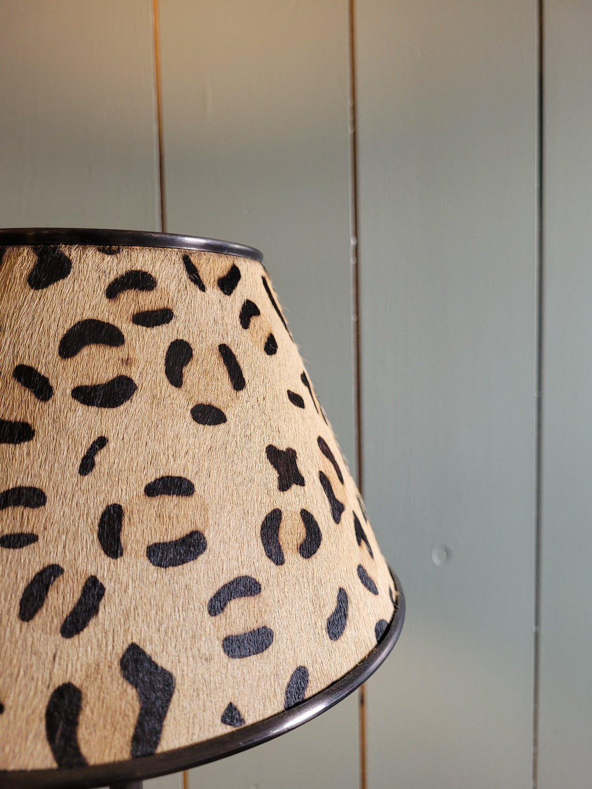 Table Lamp with Leopard Shade