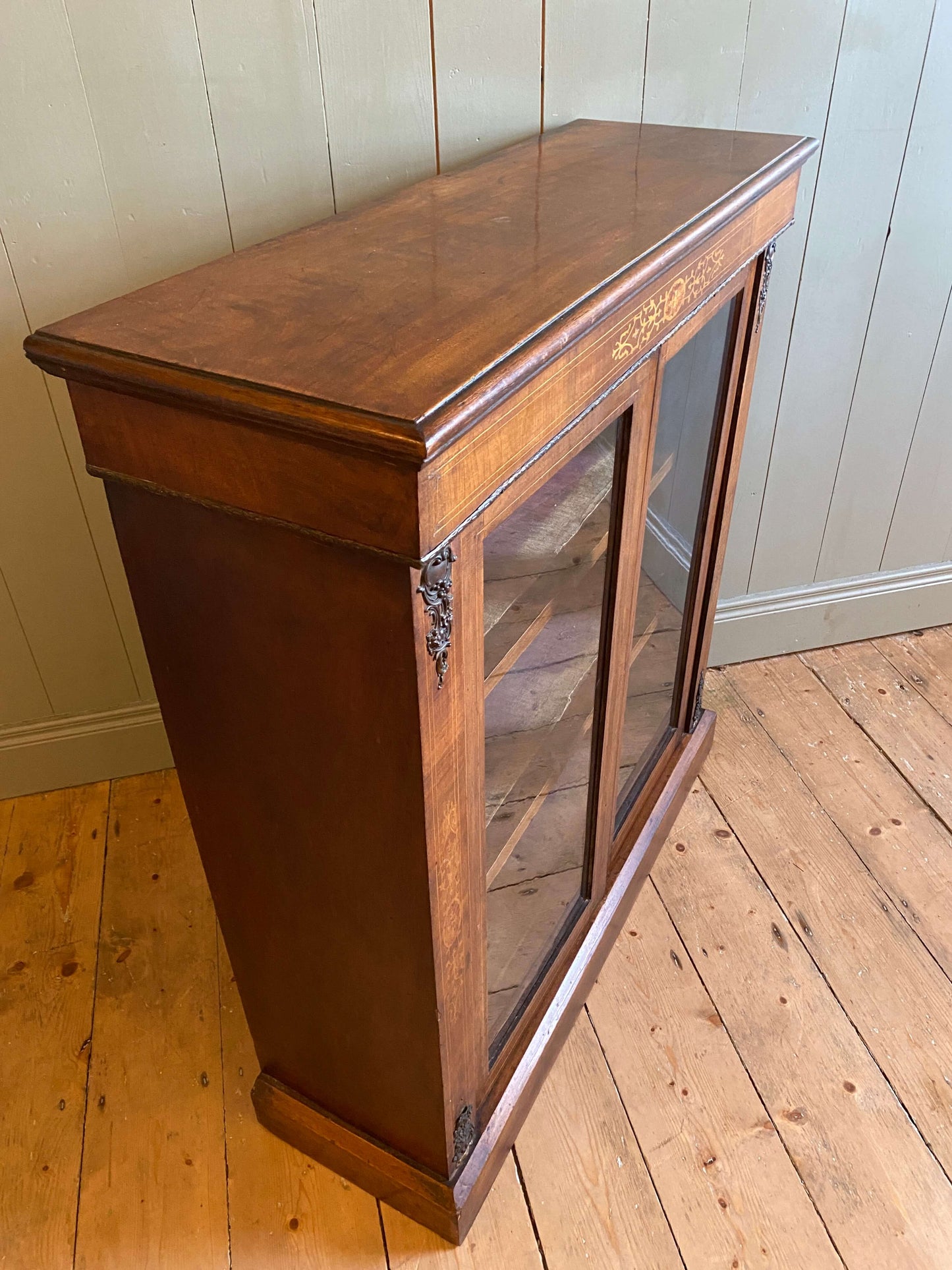 Victorian 2-Door Walnut Pier Cabinet
