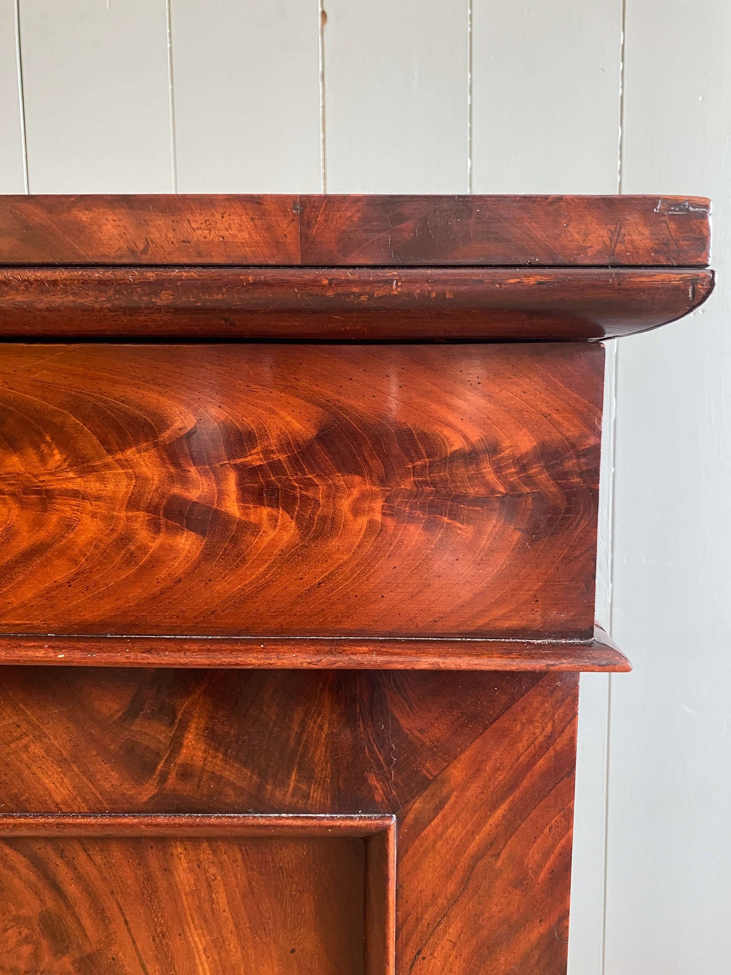 Victorian flame mahogany side cabinet