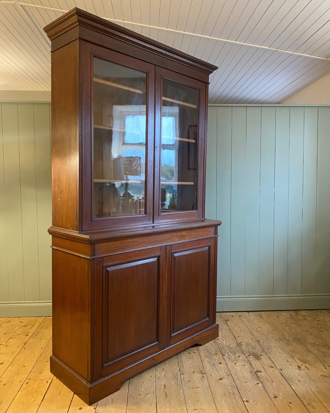 Victorian Glazed Mahogany Bookcase