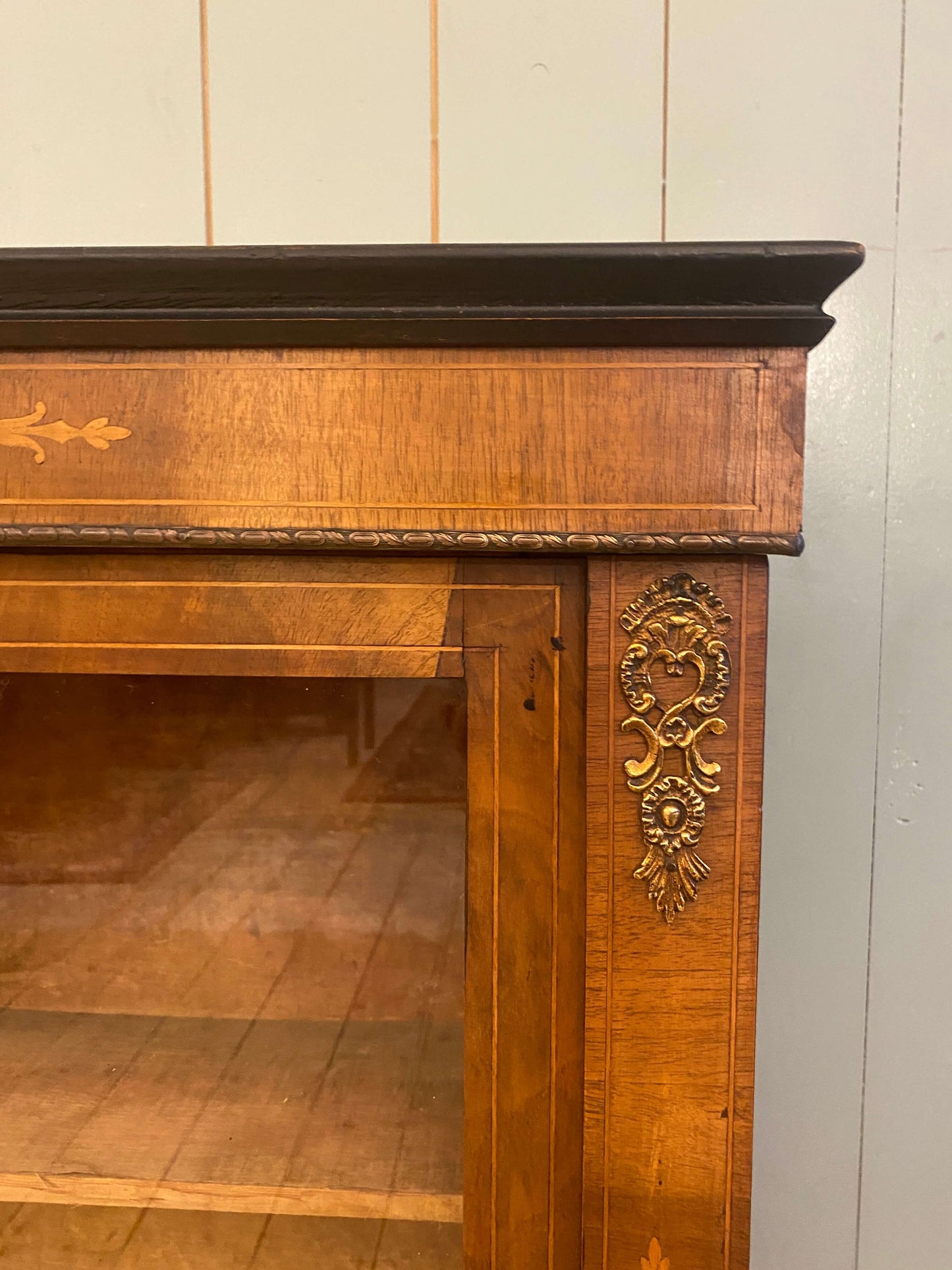 Victorian Inlaid Walnut Pier Cabinet