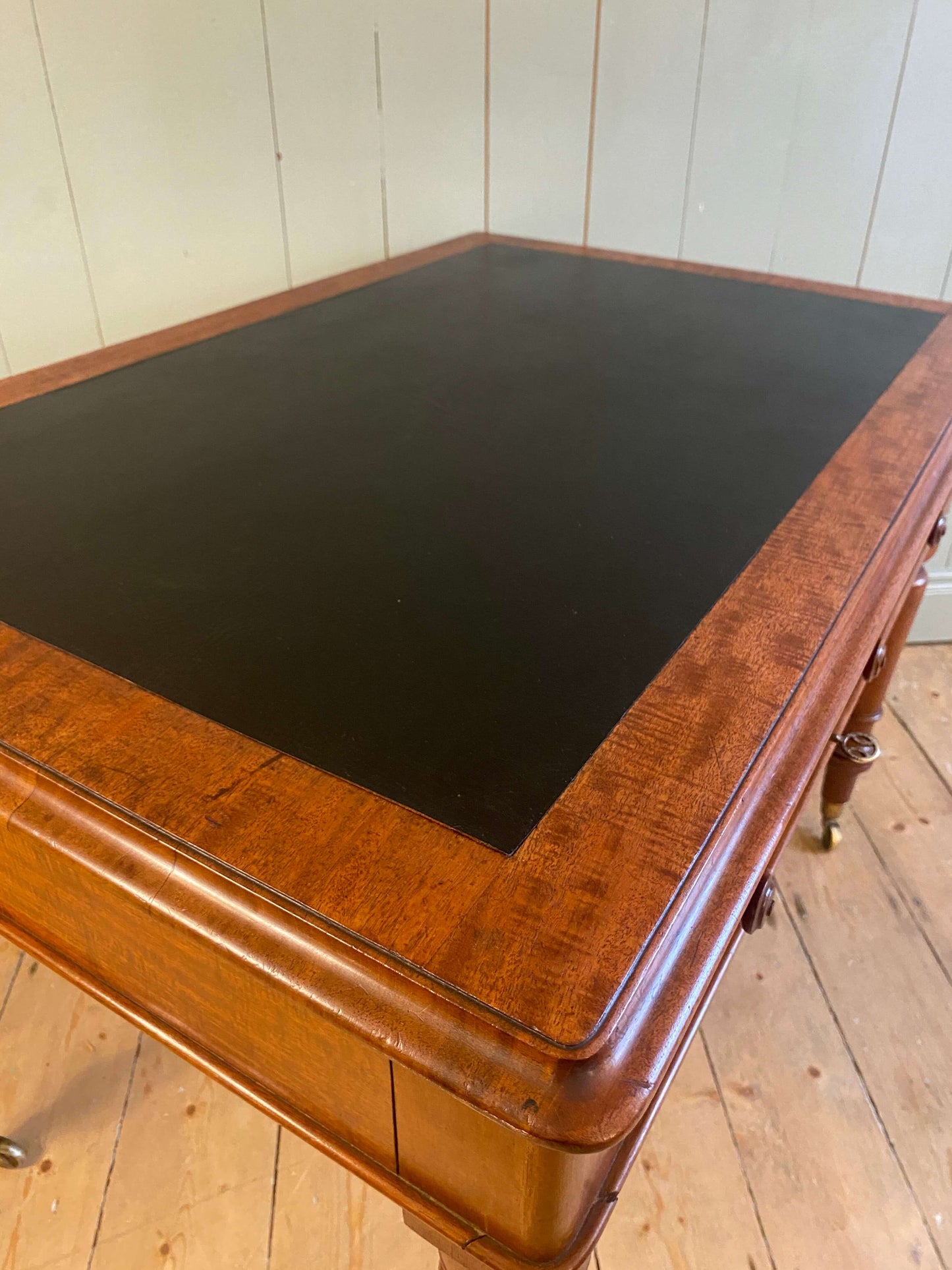 Victorian Leather Top Writing Desk
