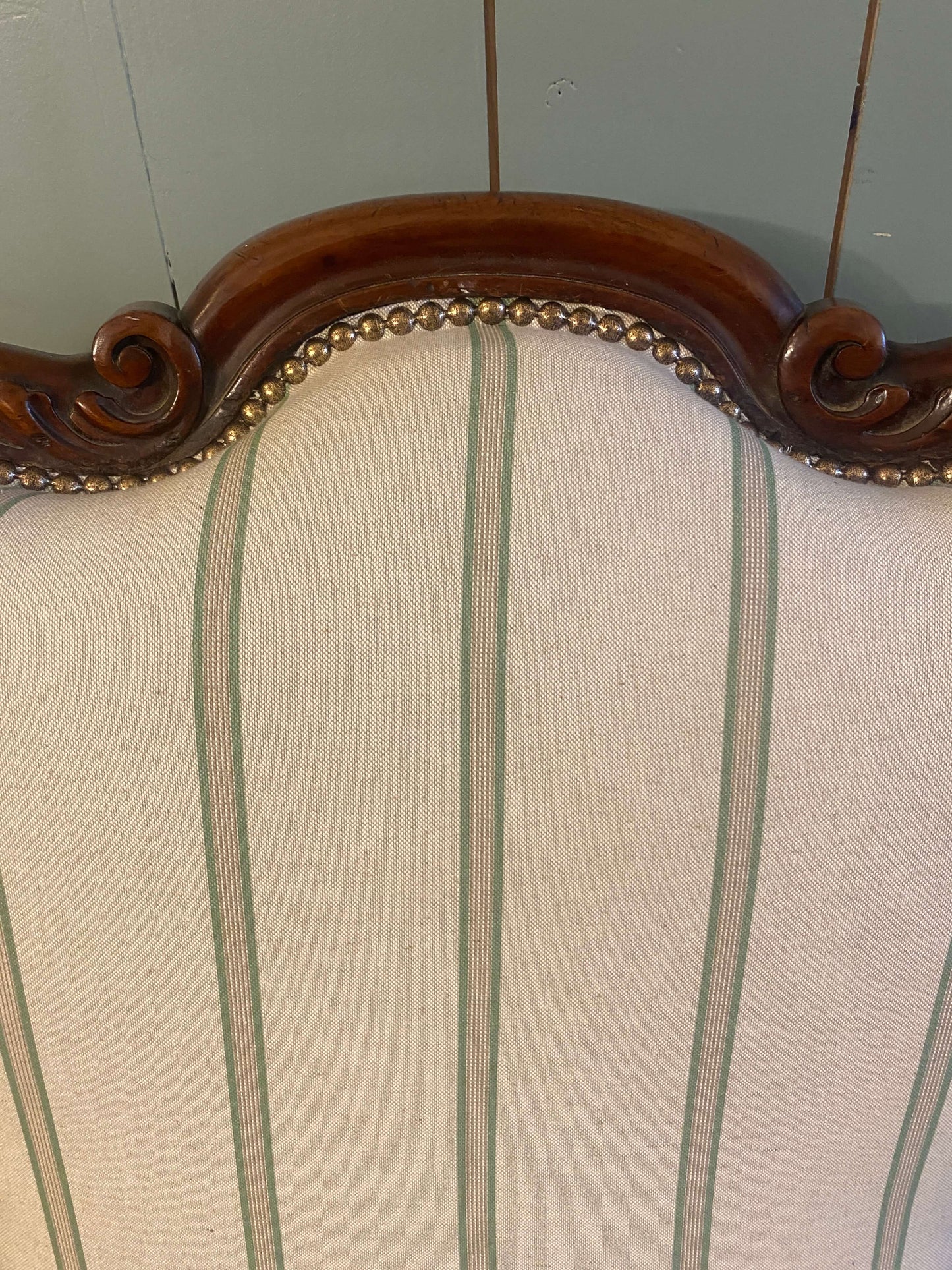 Victorian Upholstered Mahogany Armchair