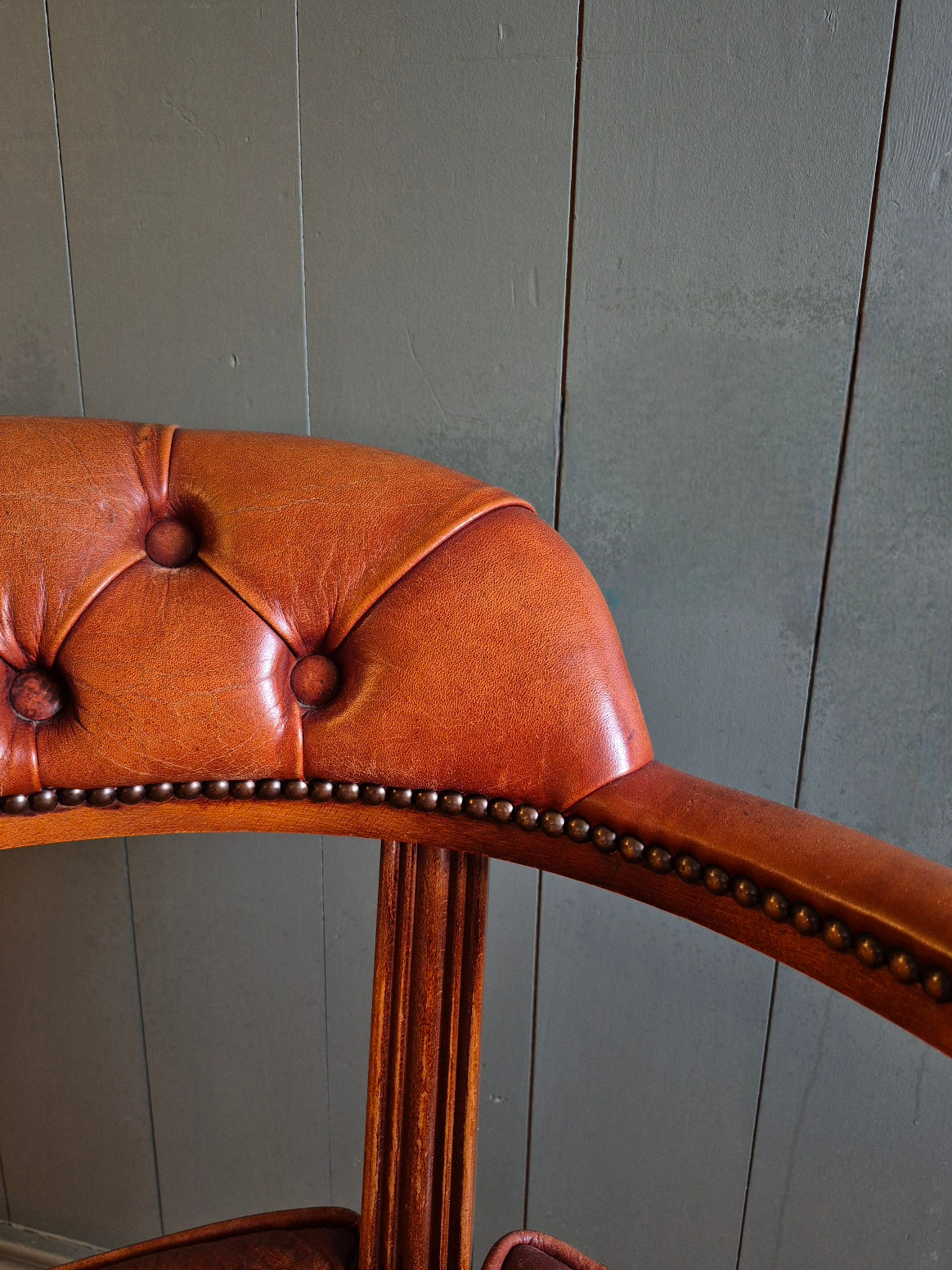 Vintage Leather Library Chair