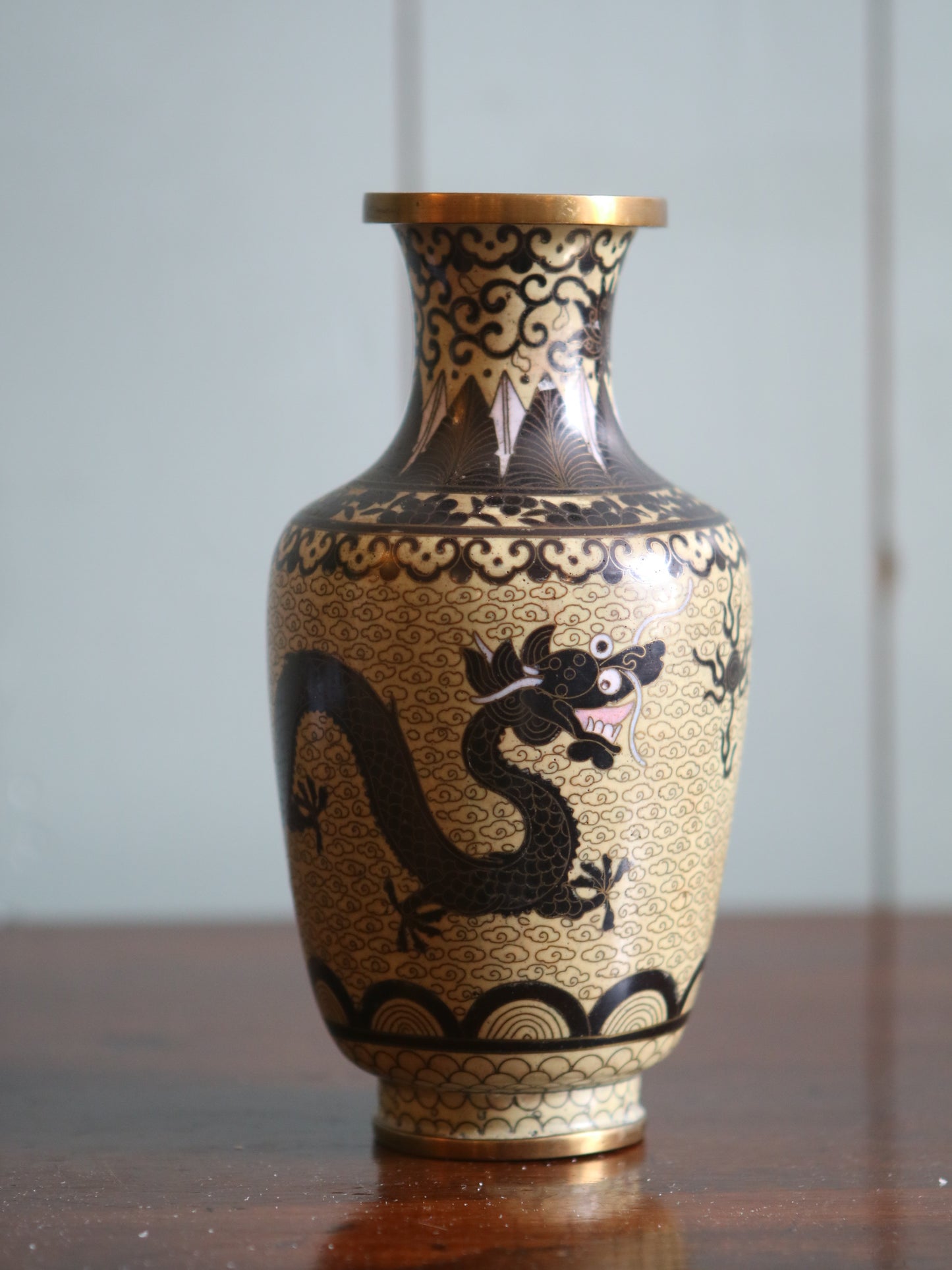 Vintage Oriental Metal Vase