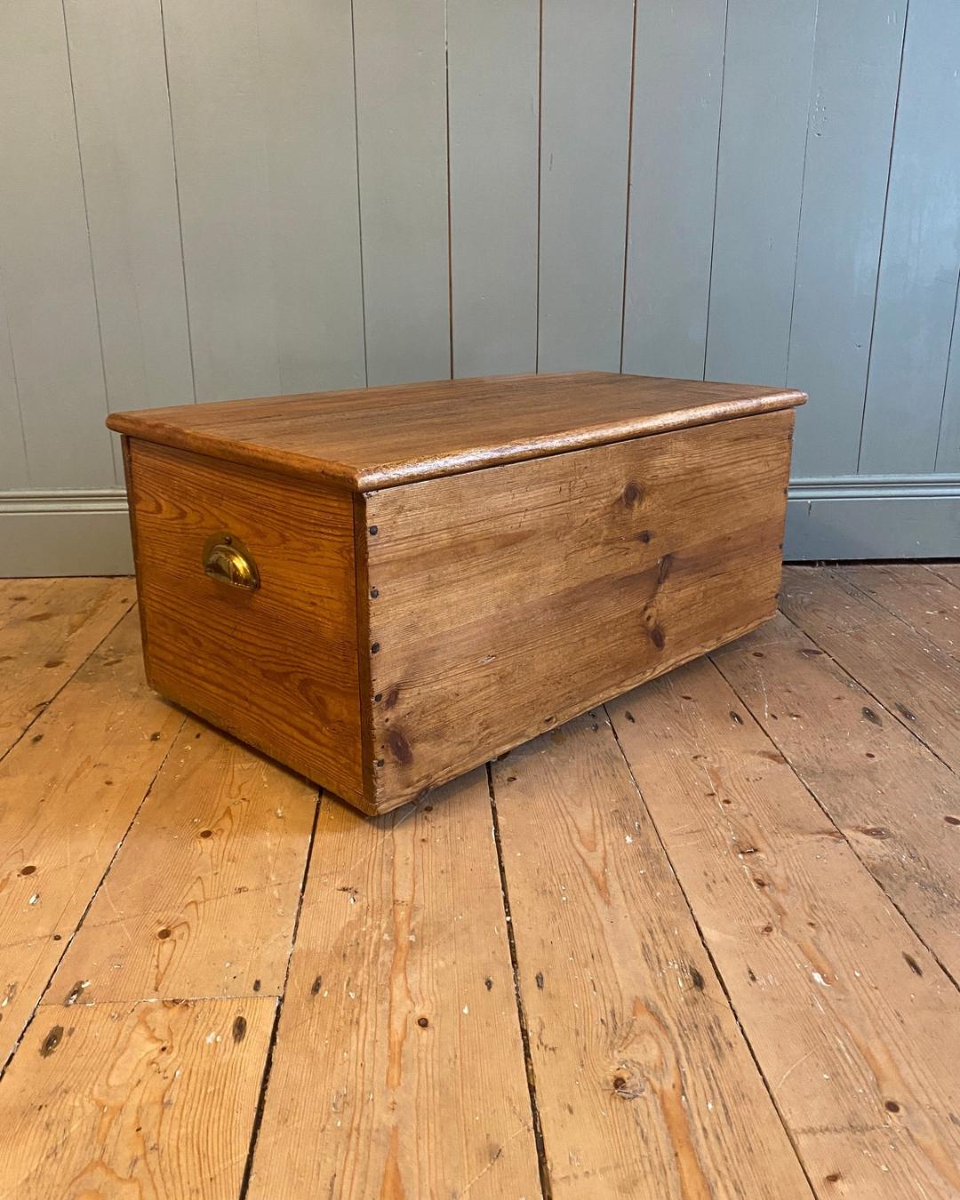 Vintage Pine Blanket Box