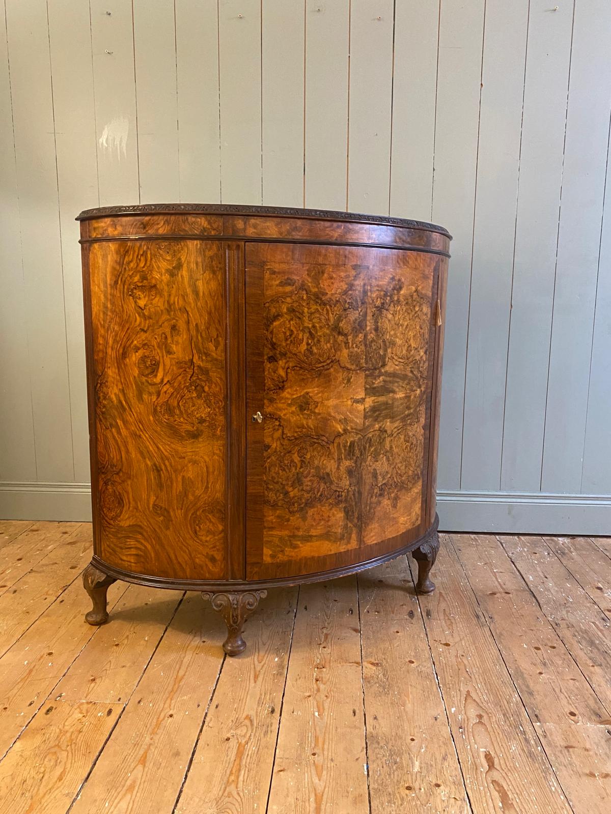 1920s Demi-Lune Cocktail Cabinet