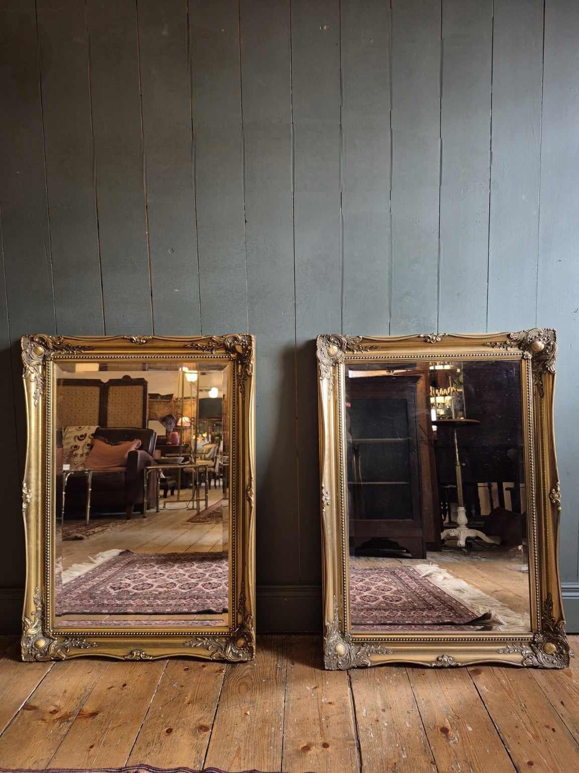 Pair Of Vintage Gilt Mirrors