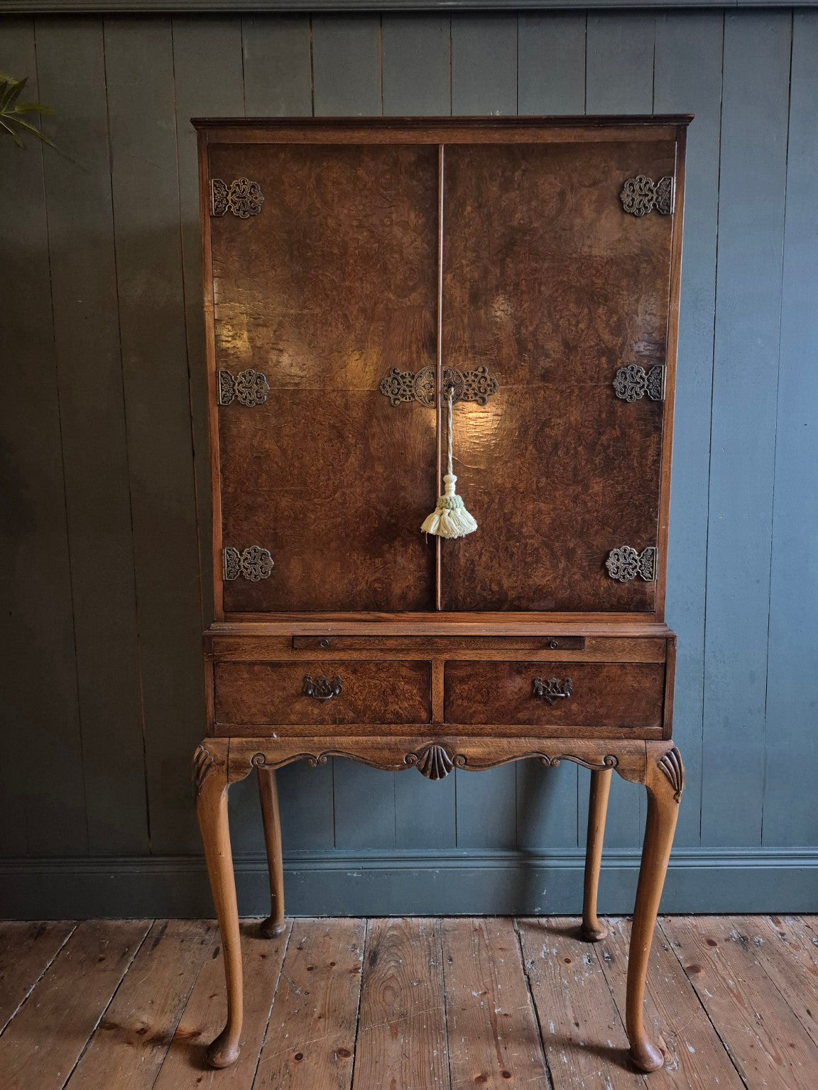 Vintage Burr Walnut Cocktail Cabinet