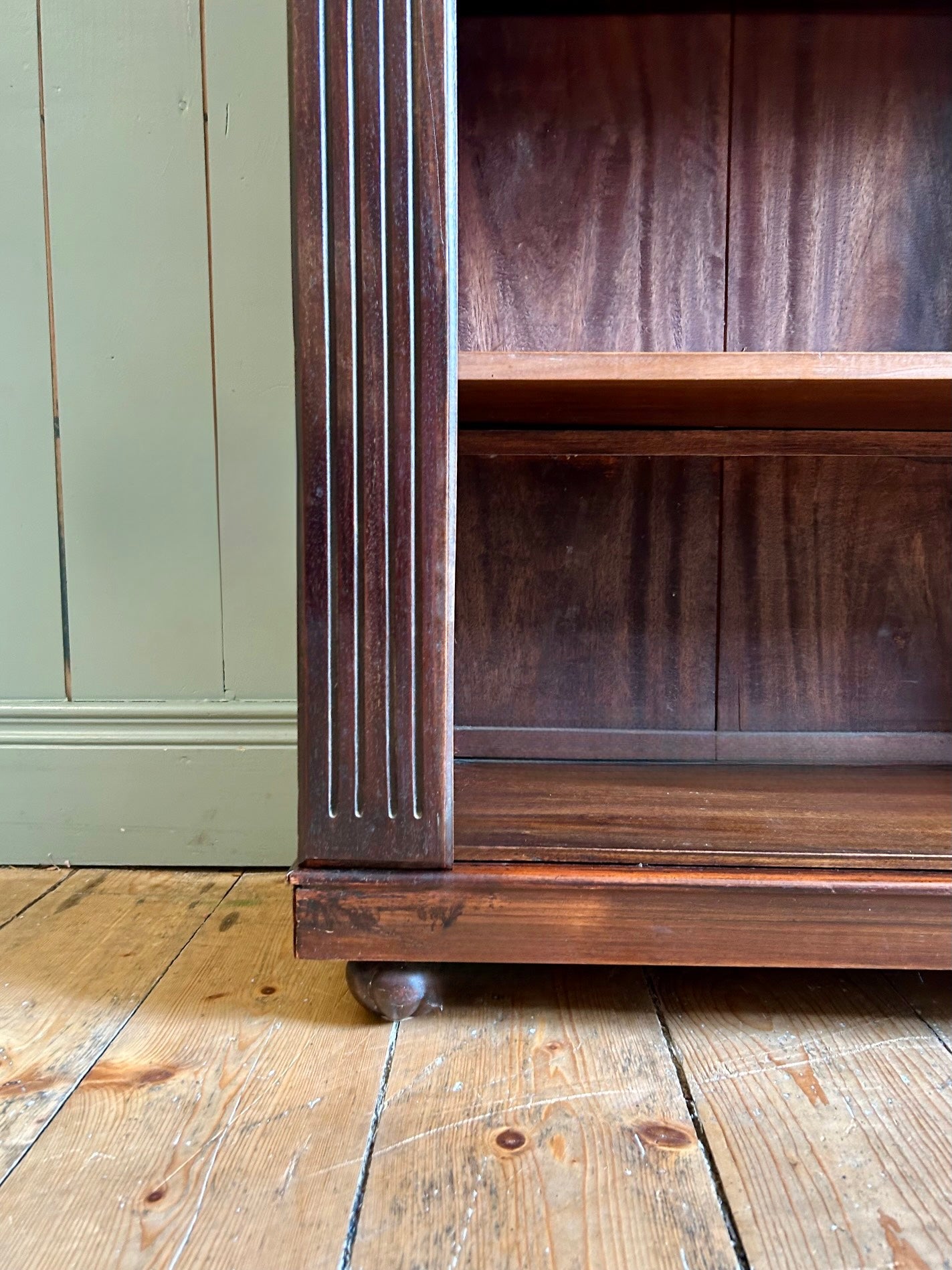 Edwardian Mahogany Open Bookcase