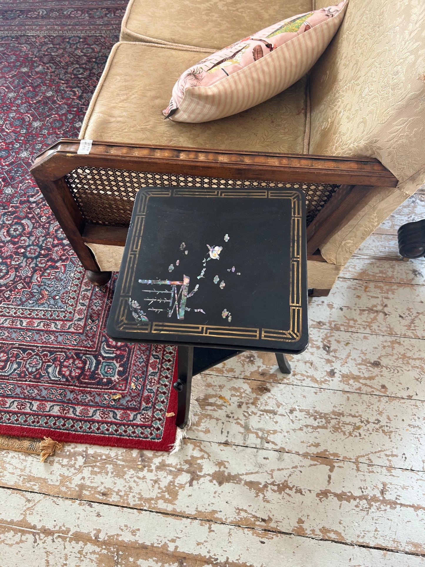 Small Japanned Side Table