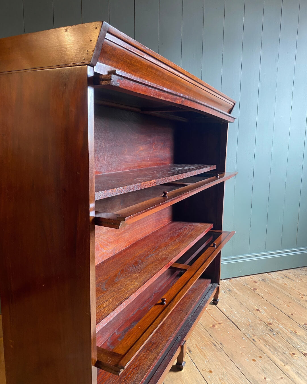1910s Mahogany Barrister Bookcase