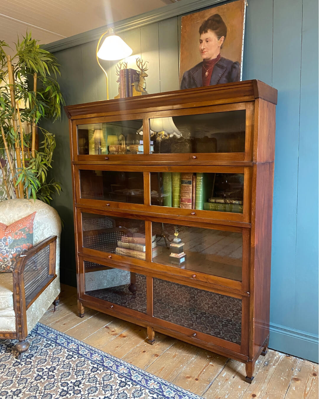 1910s Mahogany Barrister Bookcase