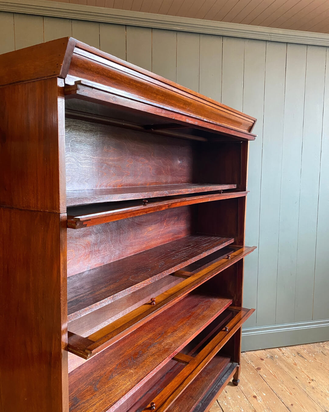 1910s Mahogany Barrister Bookcase