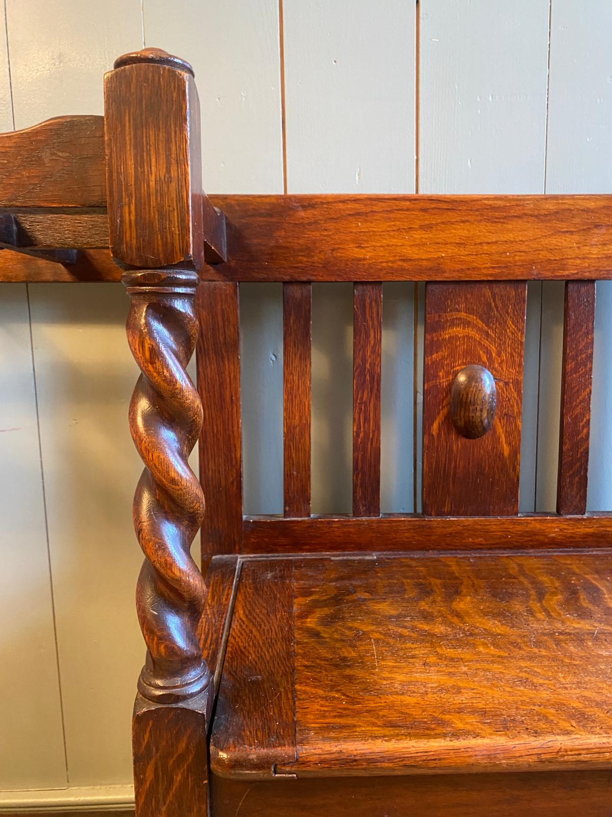 1920s Hall Seat with Umbrella/Stick Stand